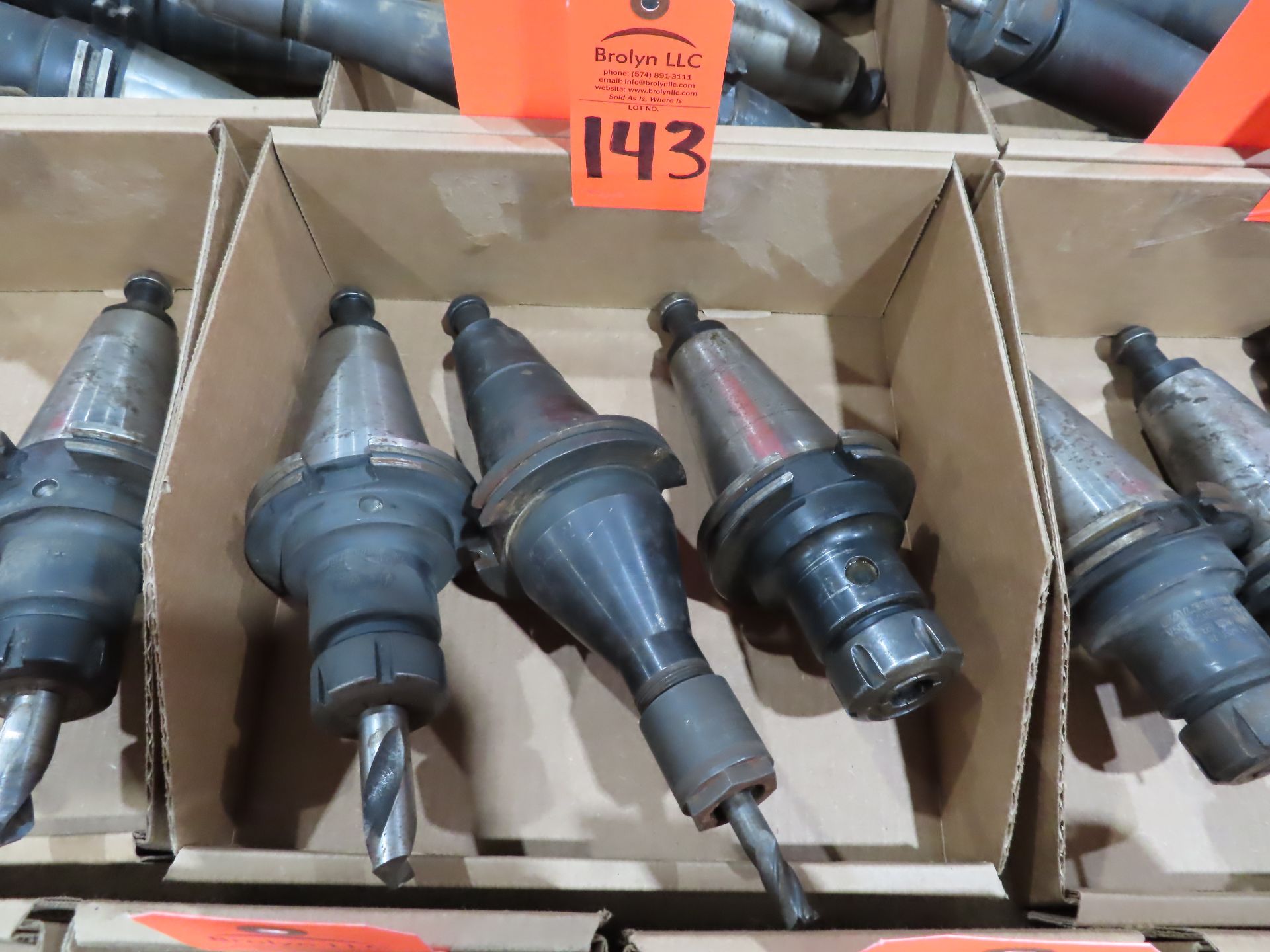 (Qty 3) Valenite CAT 50 assorted tooling. This item can be picked up onsite with no loading fee.