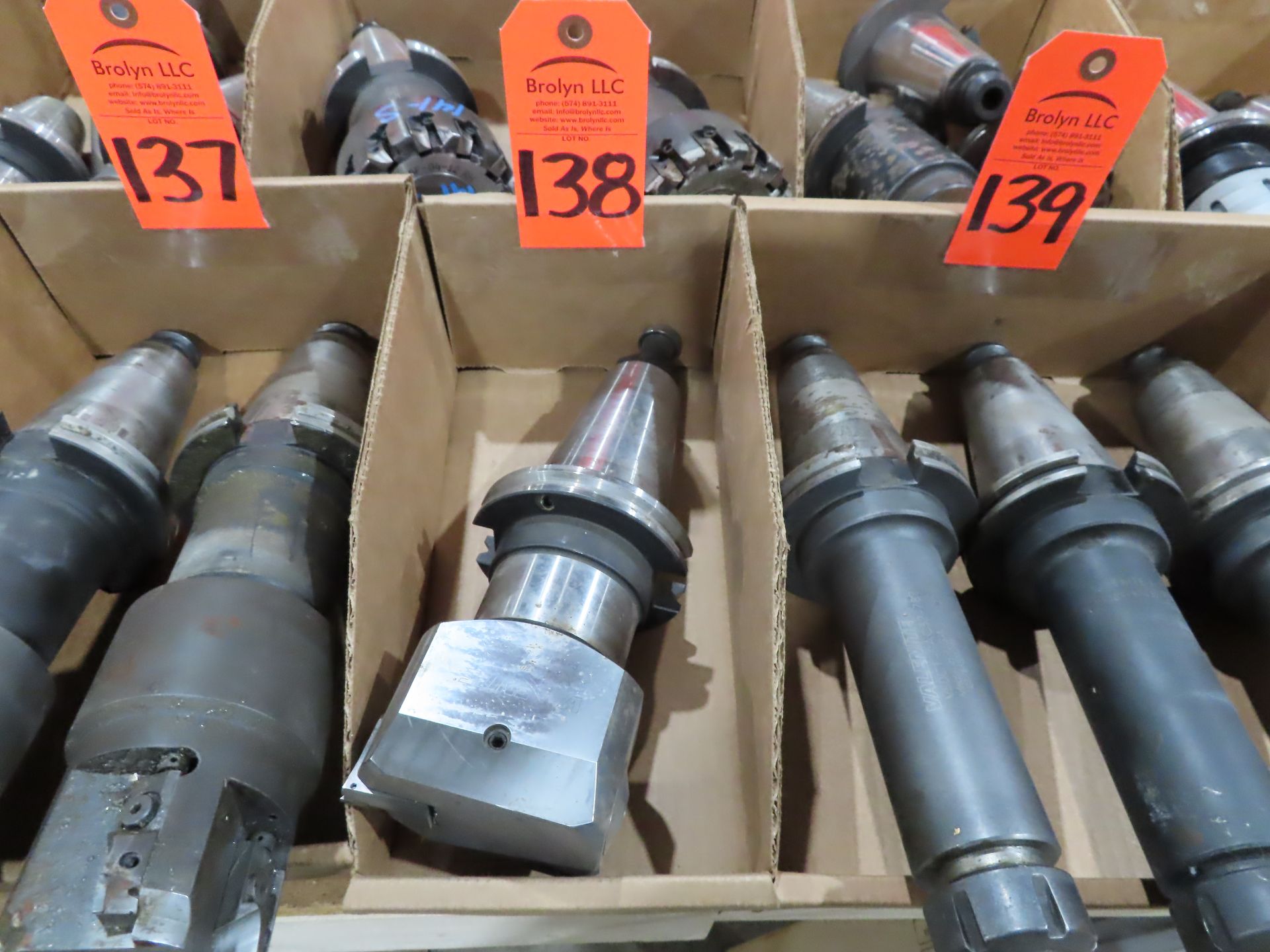 (Qty 1) Valenite CAT 50 assorted tooling. This item can be picked up onsite with no loading fee.