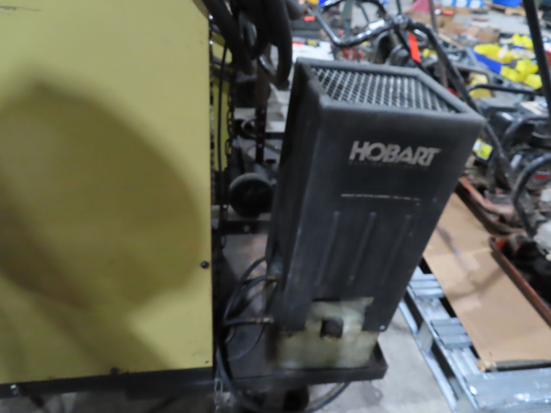 Hobart Tigwave 350 AC/DC tig welder. Includes gas gauge, Hobart chiller, leads and foot pedal. - Image 4 of 5