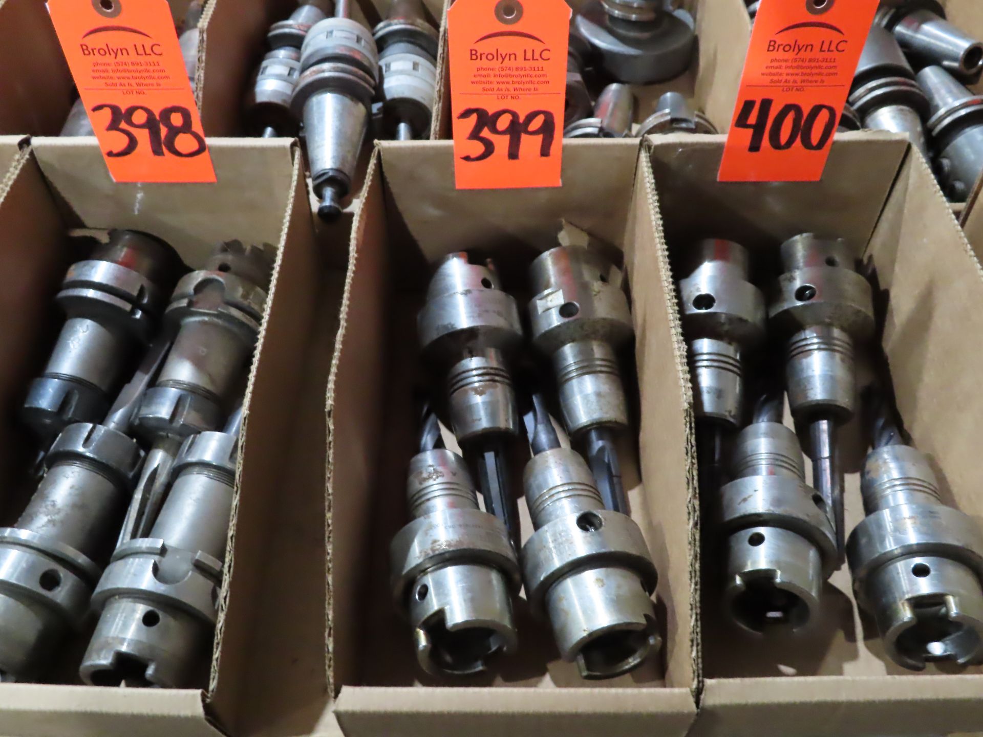 Assorted HSK tooling. This lot can be picked up onsite with no loading fee. Should you need shipping