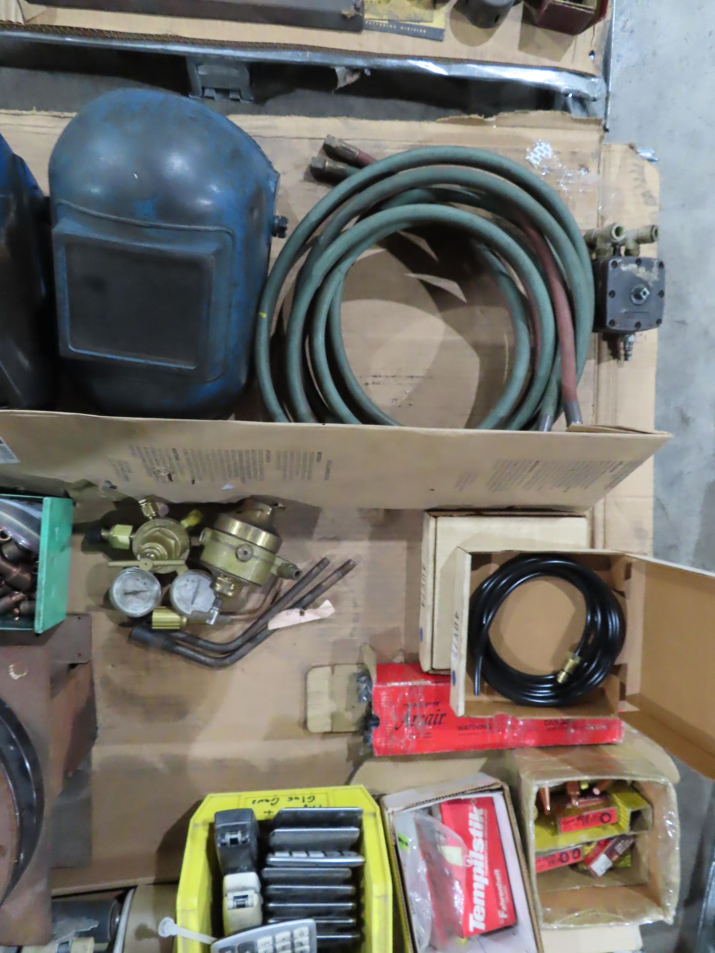 Pallet of assorted welding accessories. This item can be picked up onsite with no loading fee. - Image 4 of 6