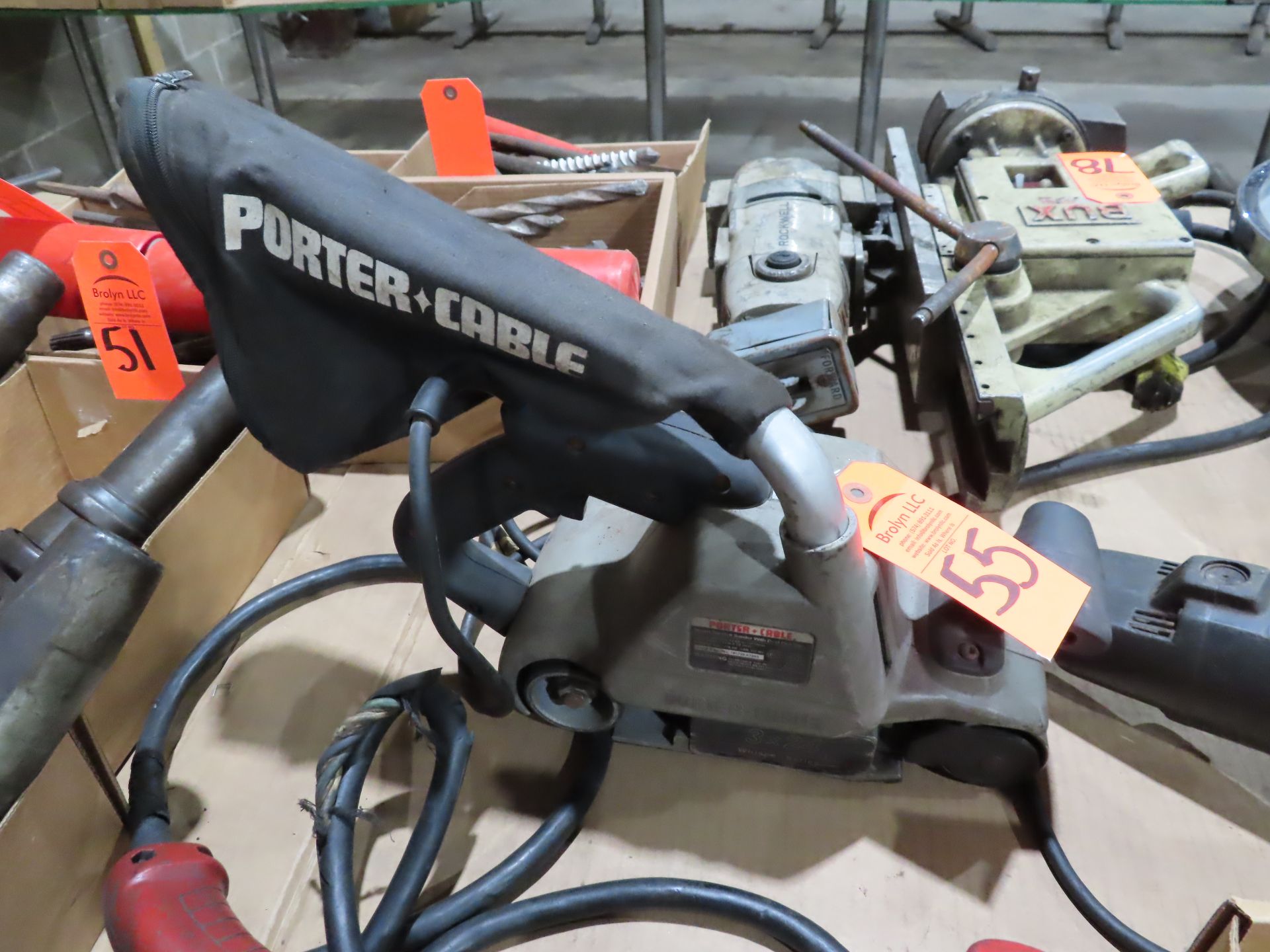 Porter Cable handheld belt sander. This item can be picked up onsite with no loading fee. Should you