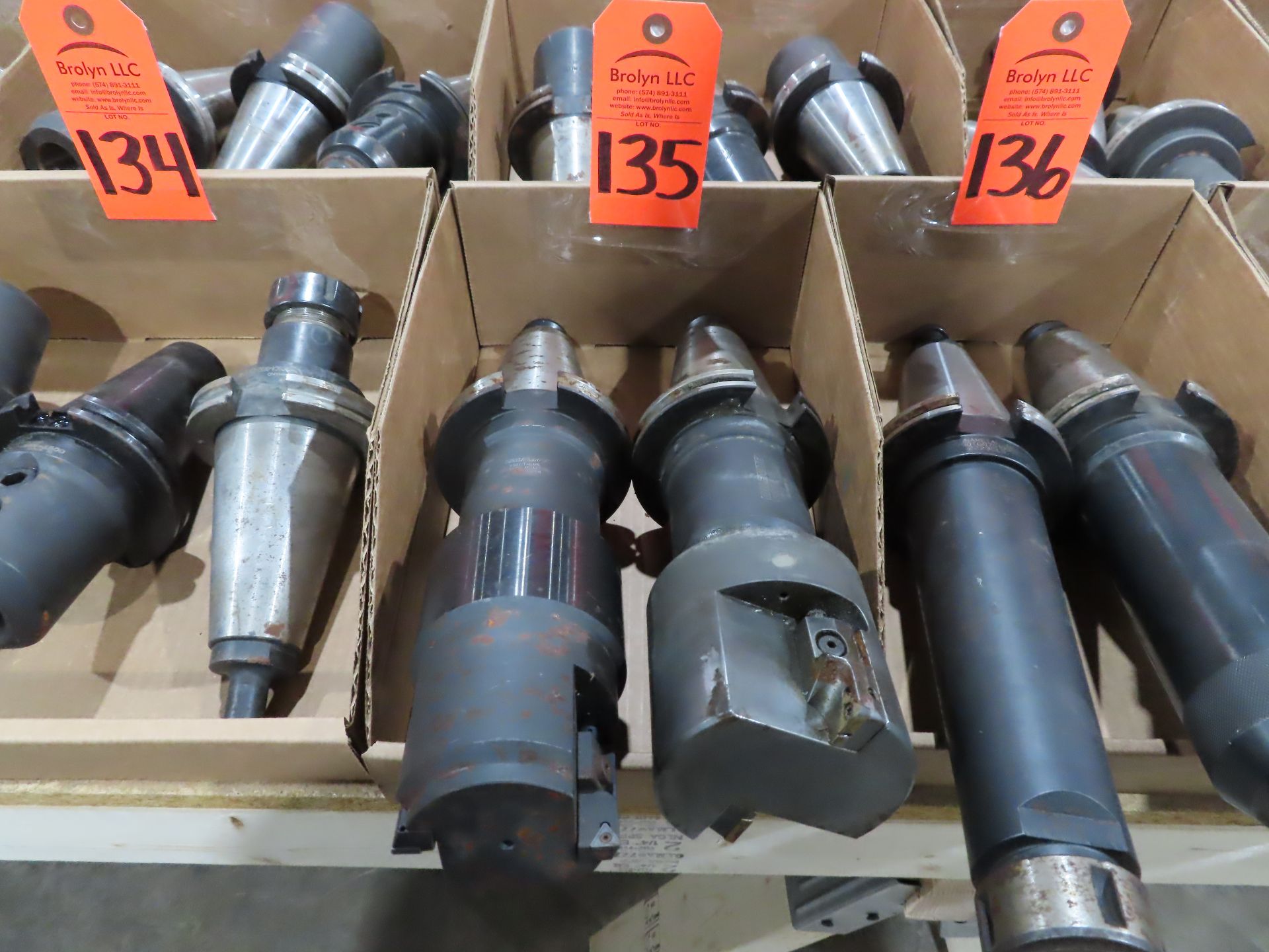 (Qty 2) Valenite CAT 50 assorted tooling. This item can be picked up onsite with no loading fee.