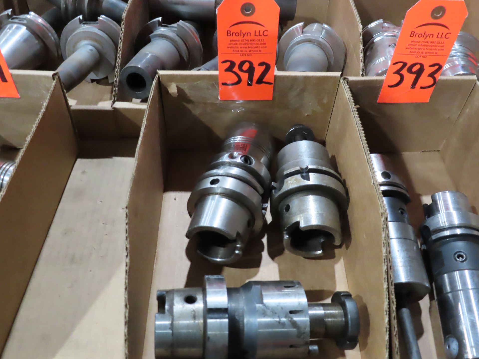 Assorted HSK tooling. This lot can be picked up onsite with no loading fee. Should you need shipping