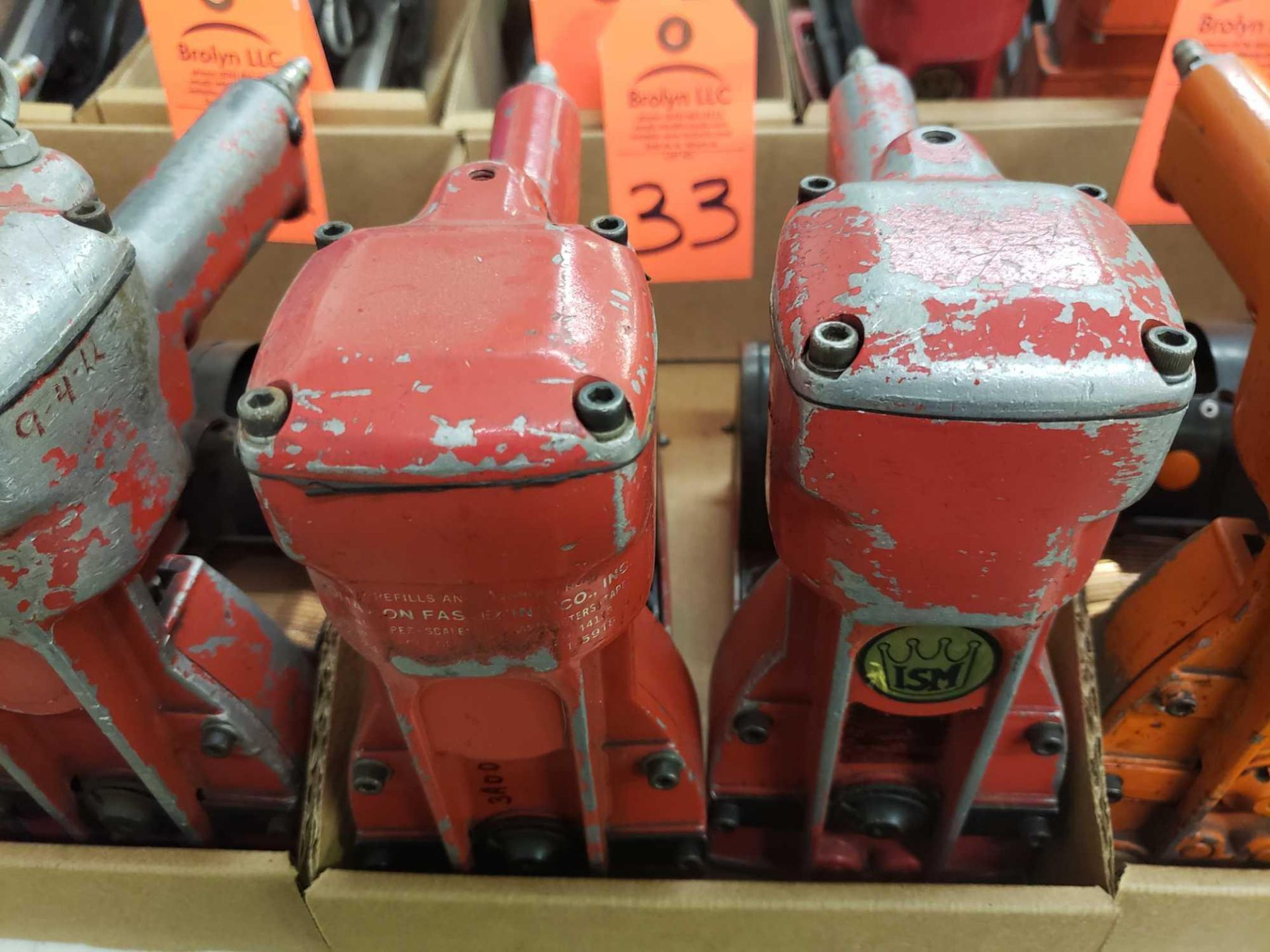 Qty 2 - ISM pneumatic box staplers.