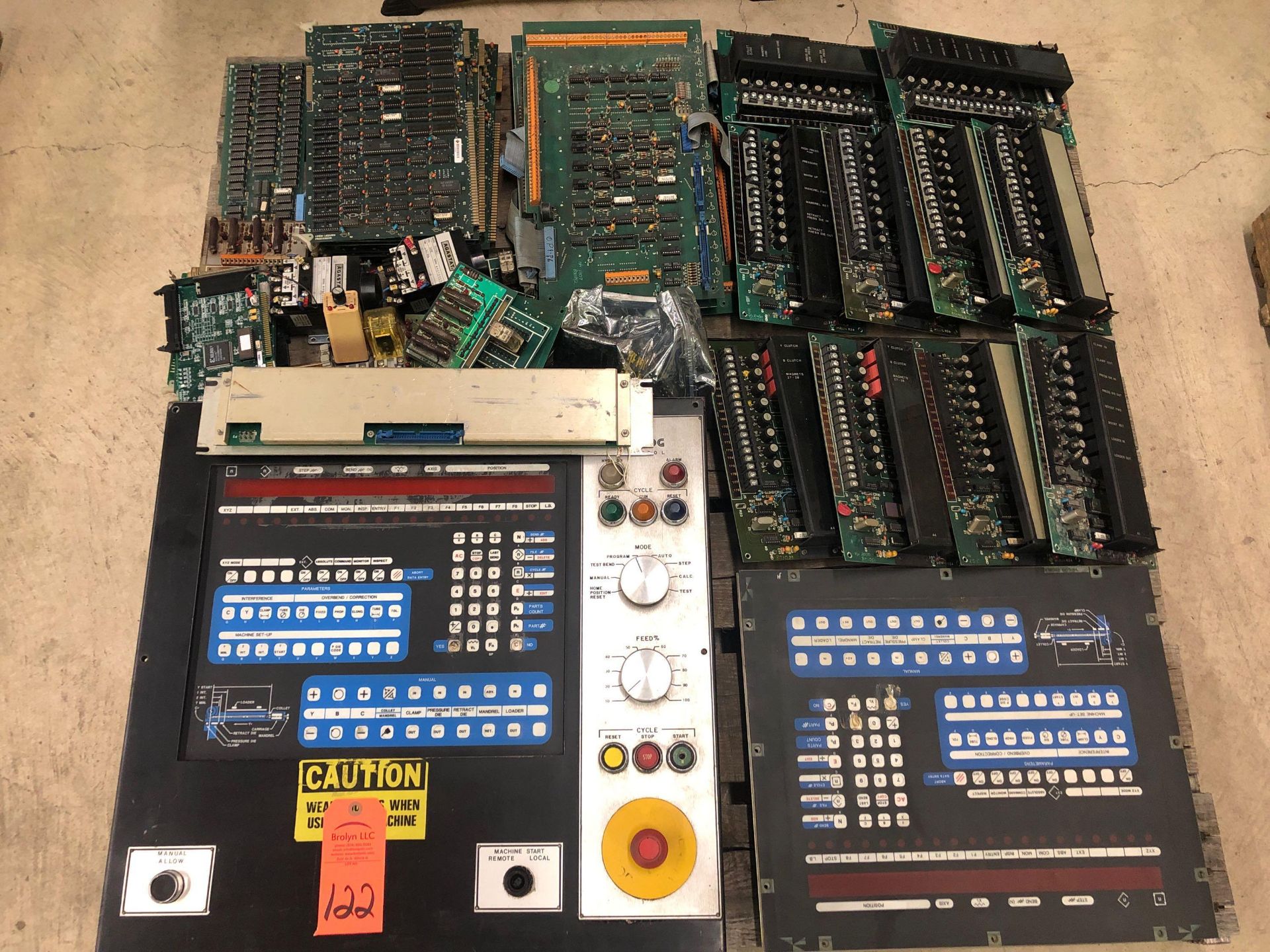 Pallet of assorted control boards.