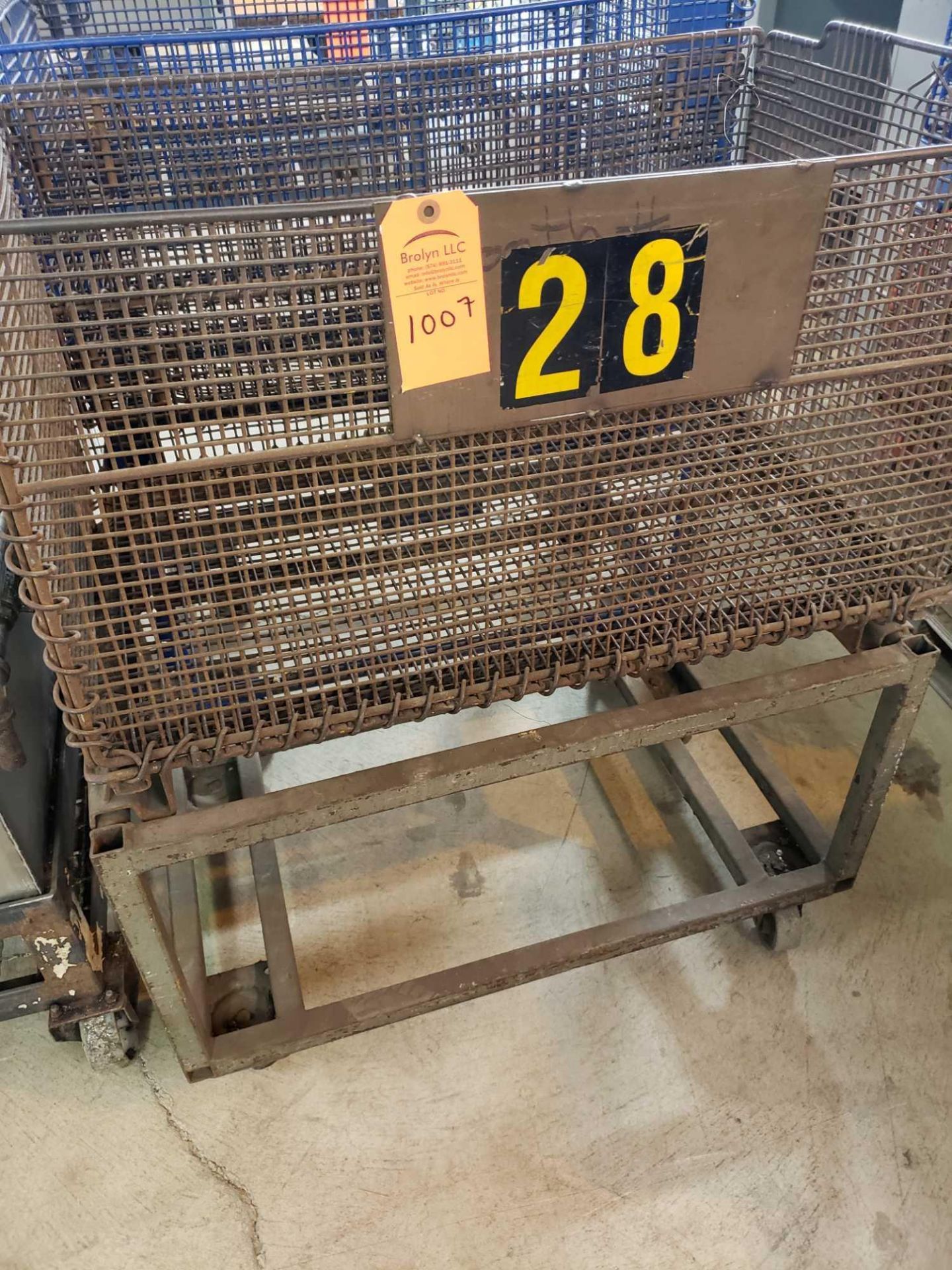 Cart with wire basket