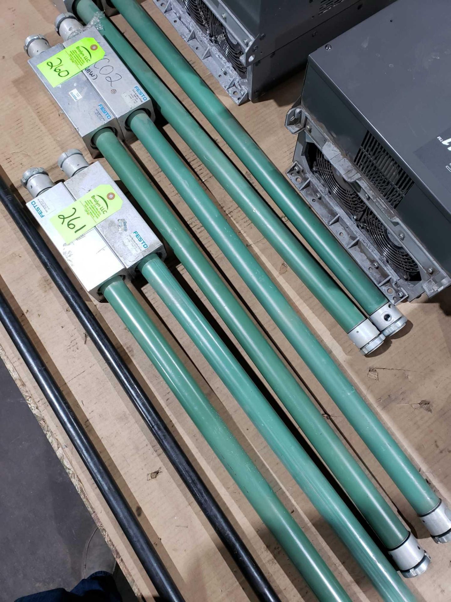 Qty 2 - Festo linear slide model DGO-40-840-PPV-AB.