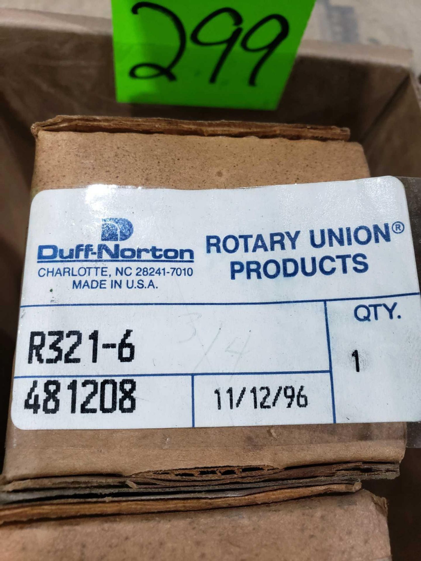 Qty 3 - Duff Norton rotary union model R321-6. New in box. - Image 2 of 2