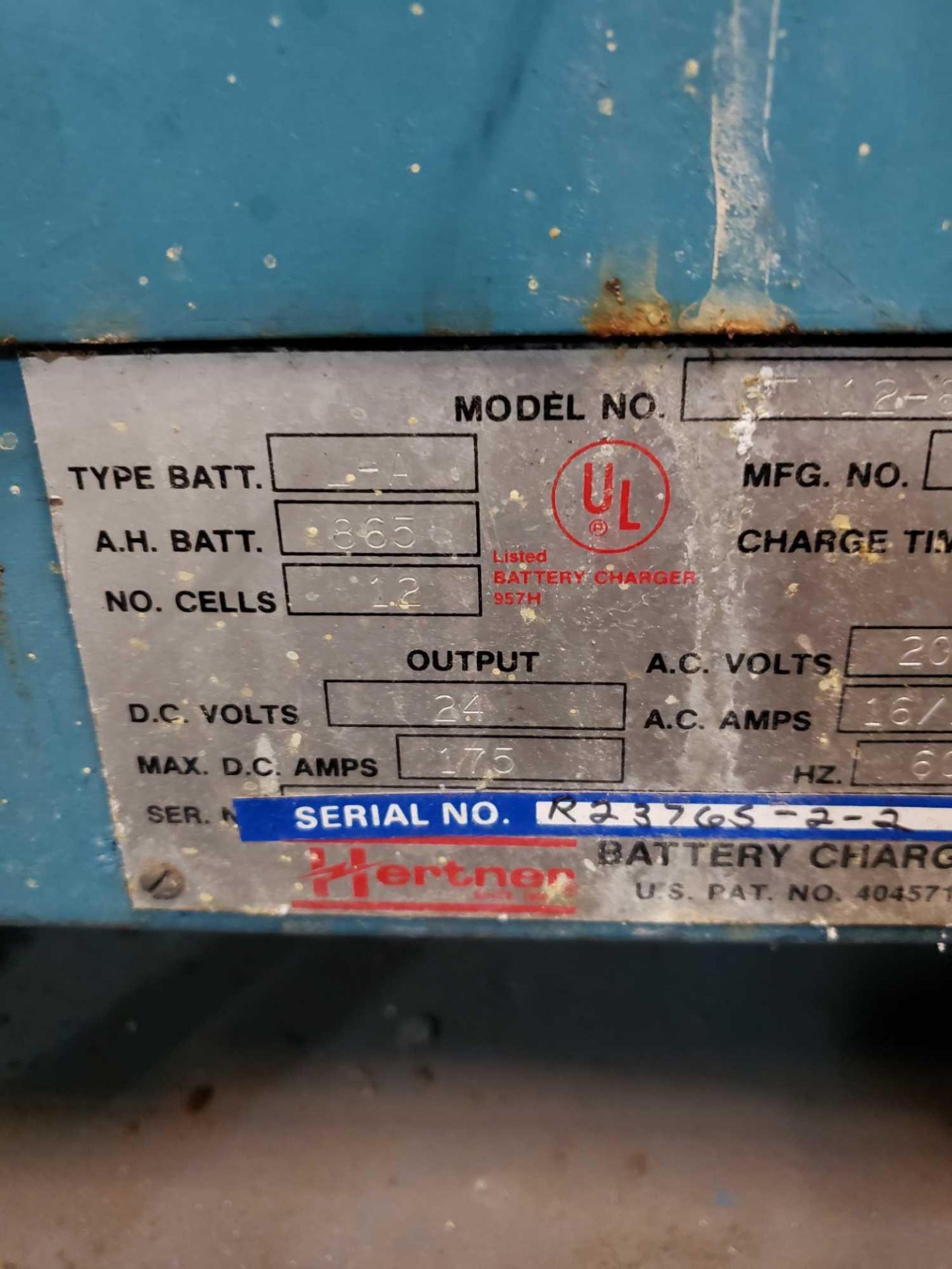 Hertner Auto1000 24 volt 865ah charger. - Image 3 of 3