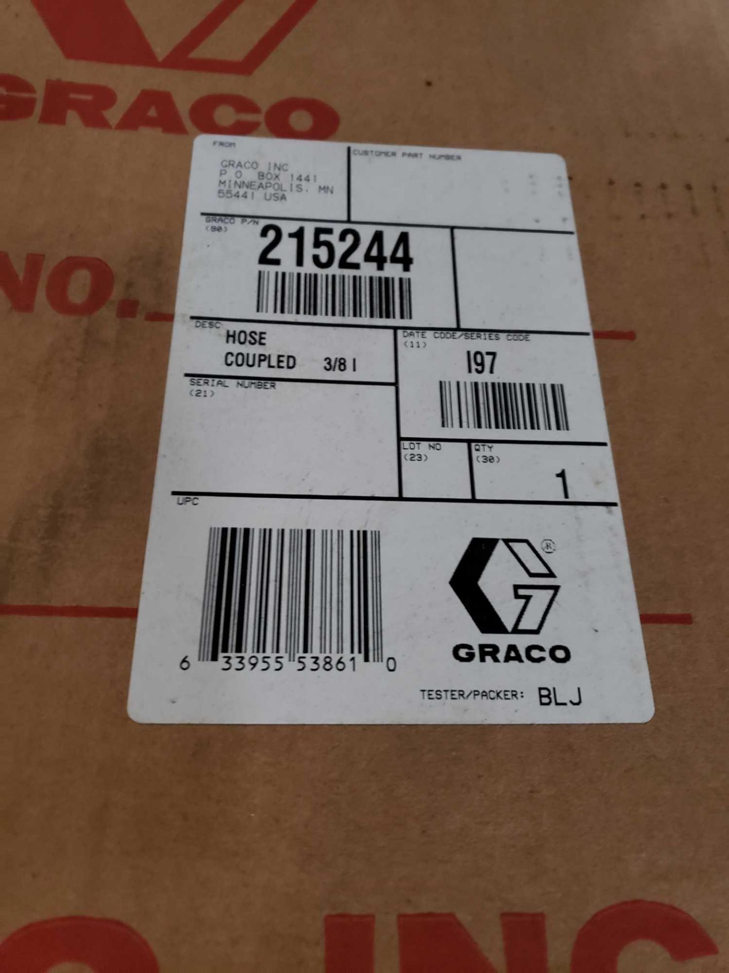 Qty 12 - Graco model 215244 hoses. New in boxes. - Image 2 of 3