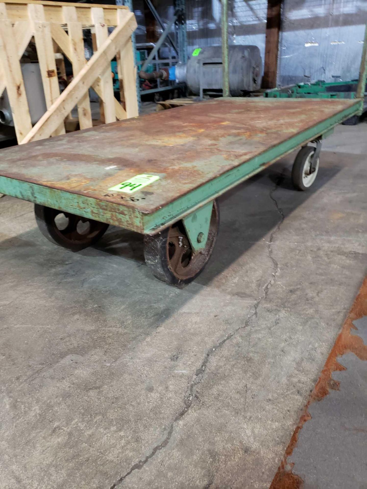 60" x 30" flatbed steel cart - Image 2 of 3