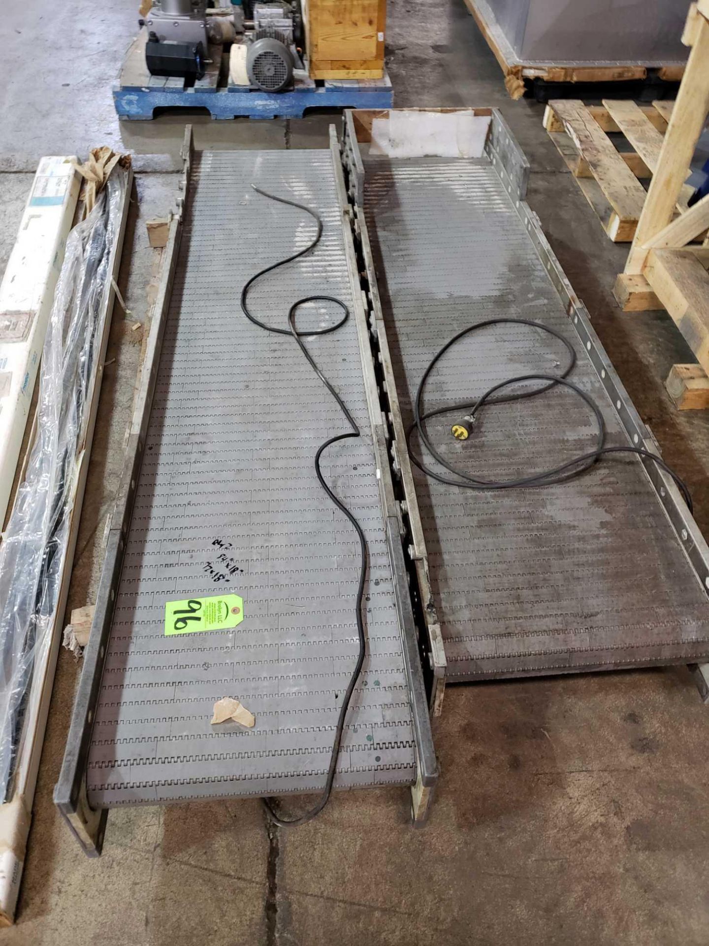 Qty 2 - DynaCon powered conveyor sections 84"x18" and 72"x18" - Image 2 of 4