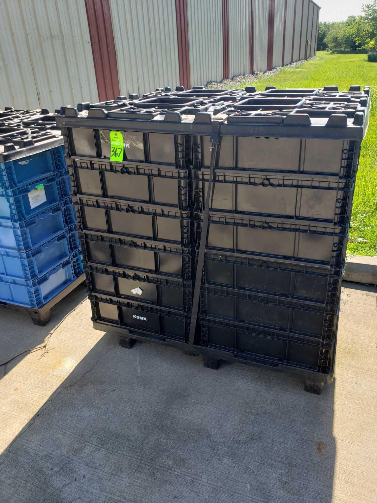 Qty 36 - plastic bins. 24" x 15" x 7" with pallet