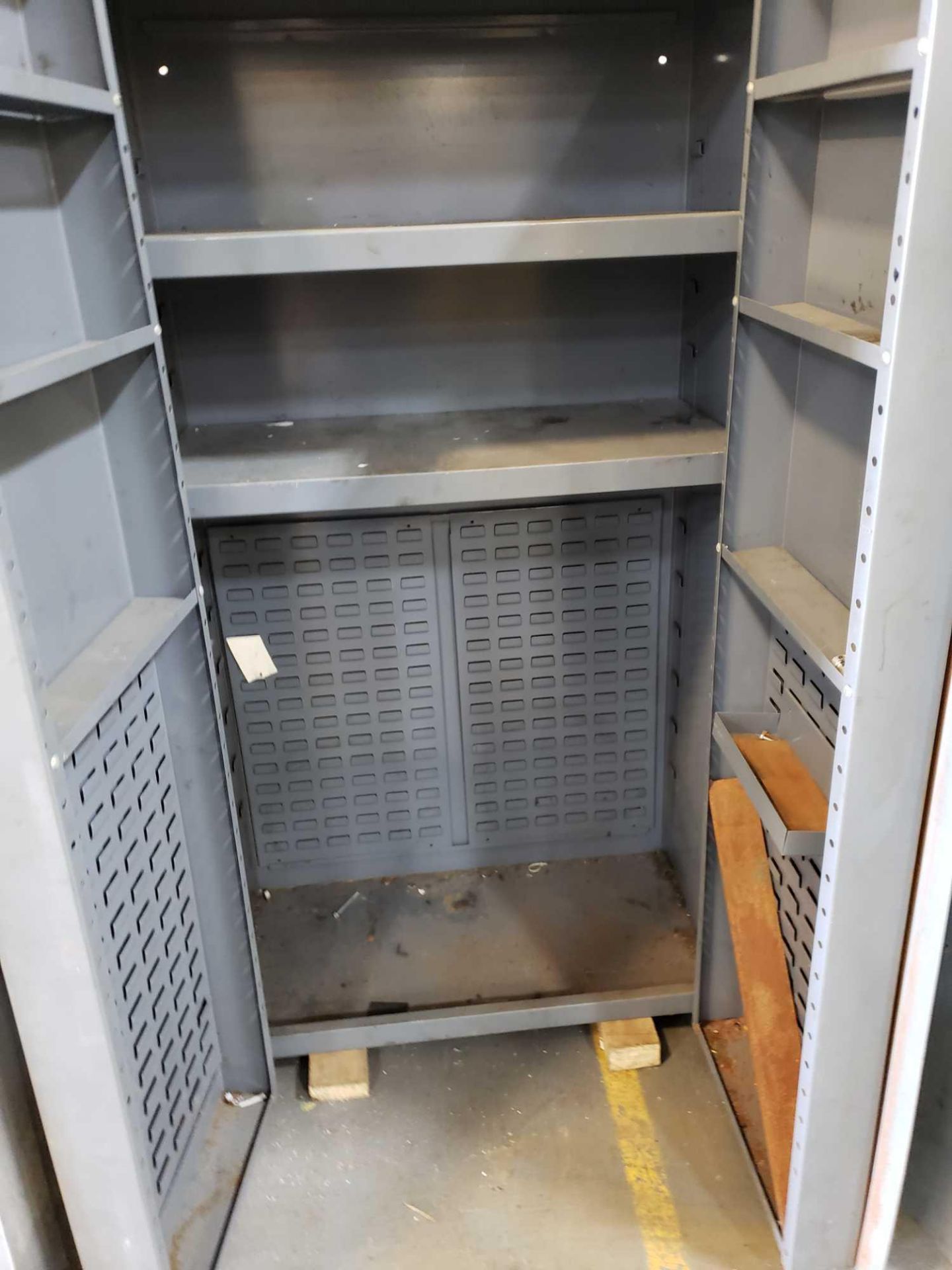 Heavy duty industrial cabinet for Akro bins. 72" tall x 38" wide x 24" deep. Appears to be equipto o - Image 2 of 2
