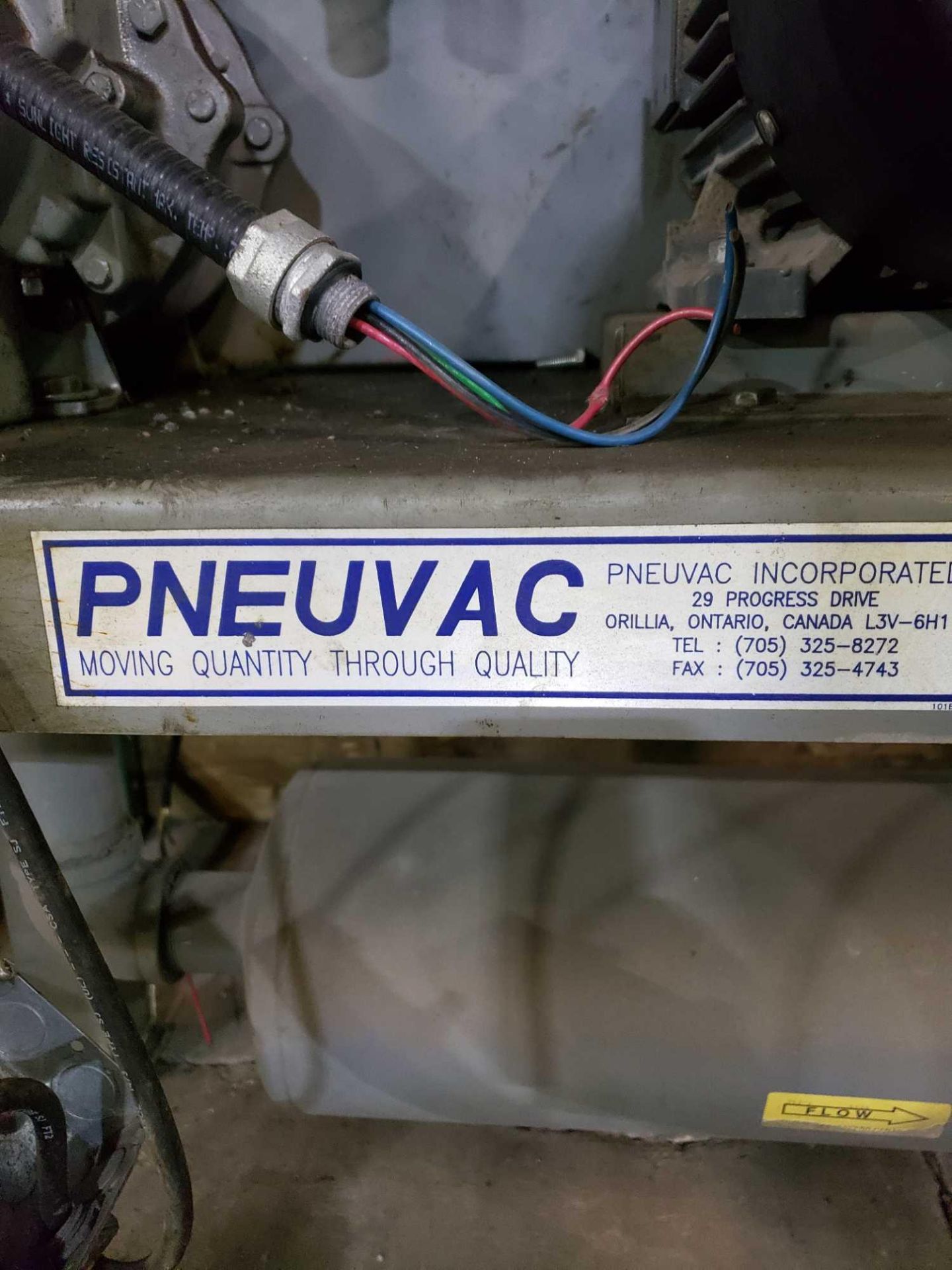 PneuVac system with Roots 33U-RAI blower and 3hp Brook Hansen 575v motor - Image 2 of 9