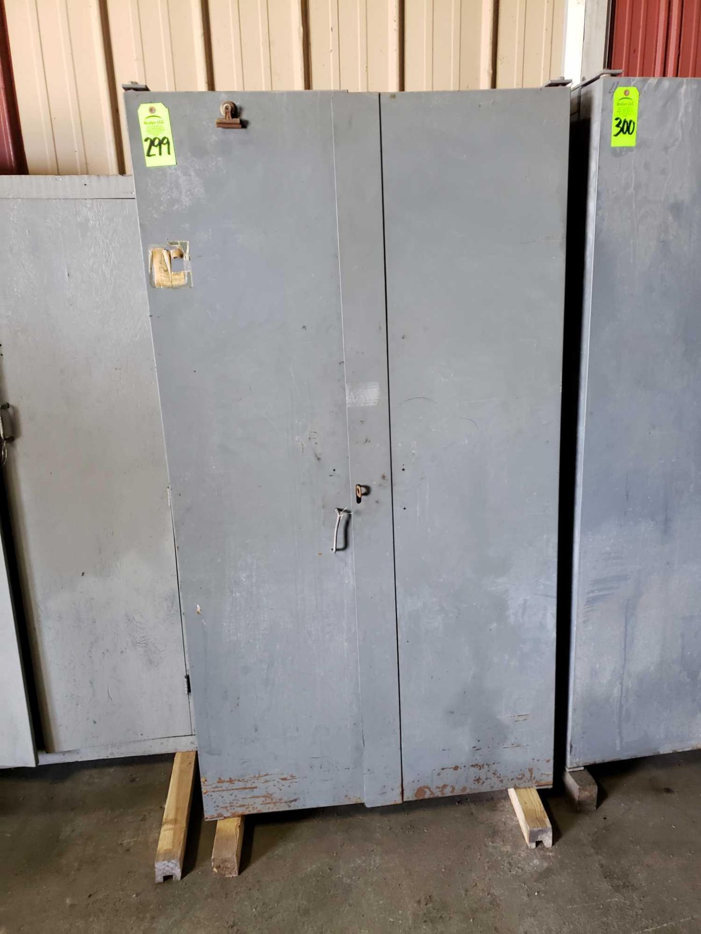 Heavy duty industrial cabinet for Akro bins. 72" tall x 38" wide x 24" deep. Appears to be equipto o