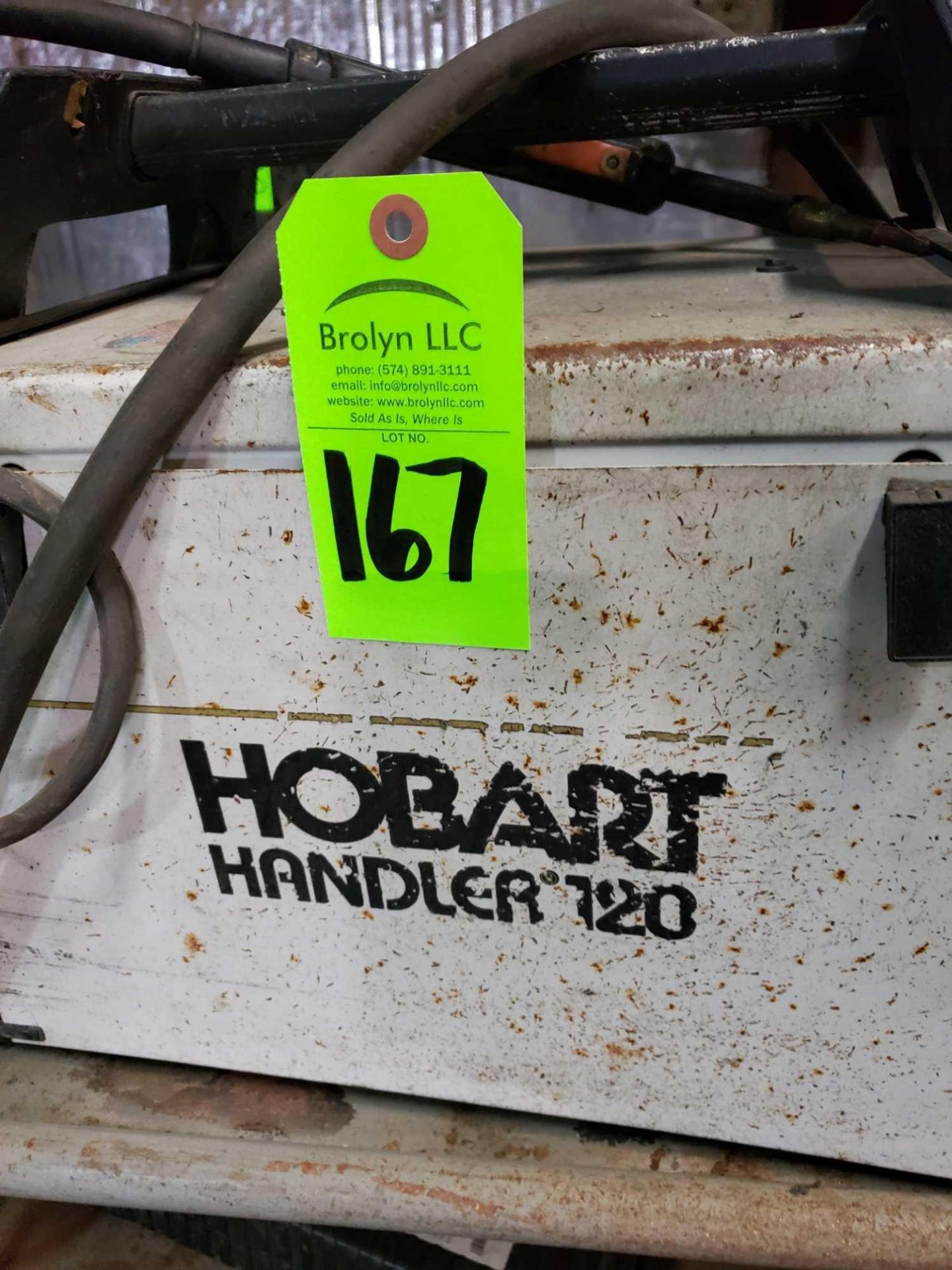 Hobart Handler 120 welder. 120v with cart. - Image 2 of 6