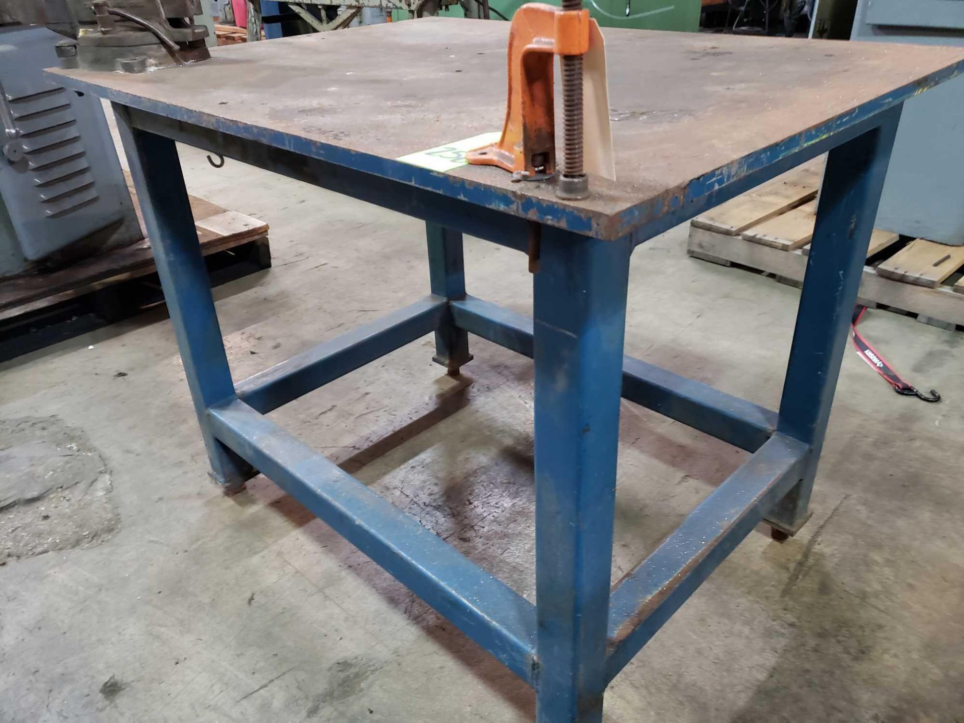 Heavy duty welding table 42" x 32" with Columbian vise included. - Image 4 of 4