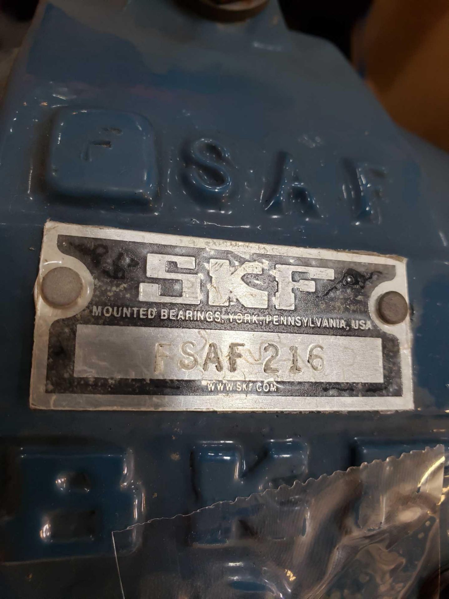 SKF Bearing Part number SAF-216. New, but dusty from storage. - Image 2 of 2