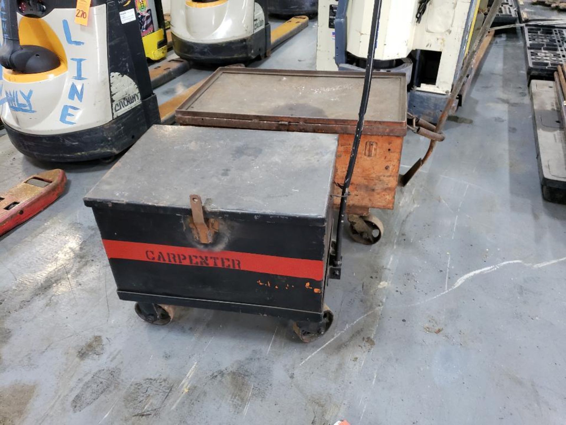 Qty 2 - steel rolling tool boxes. - Image 2 of 3