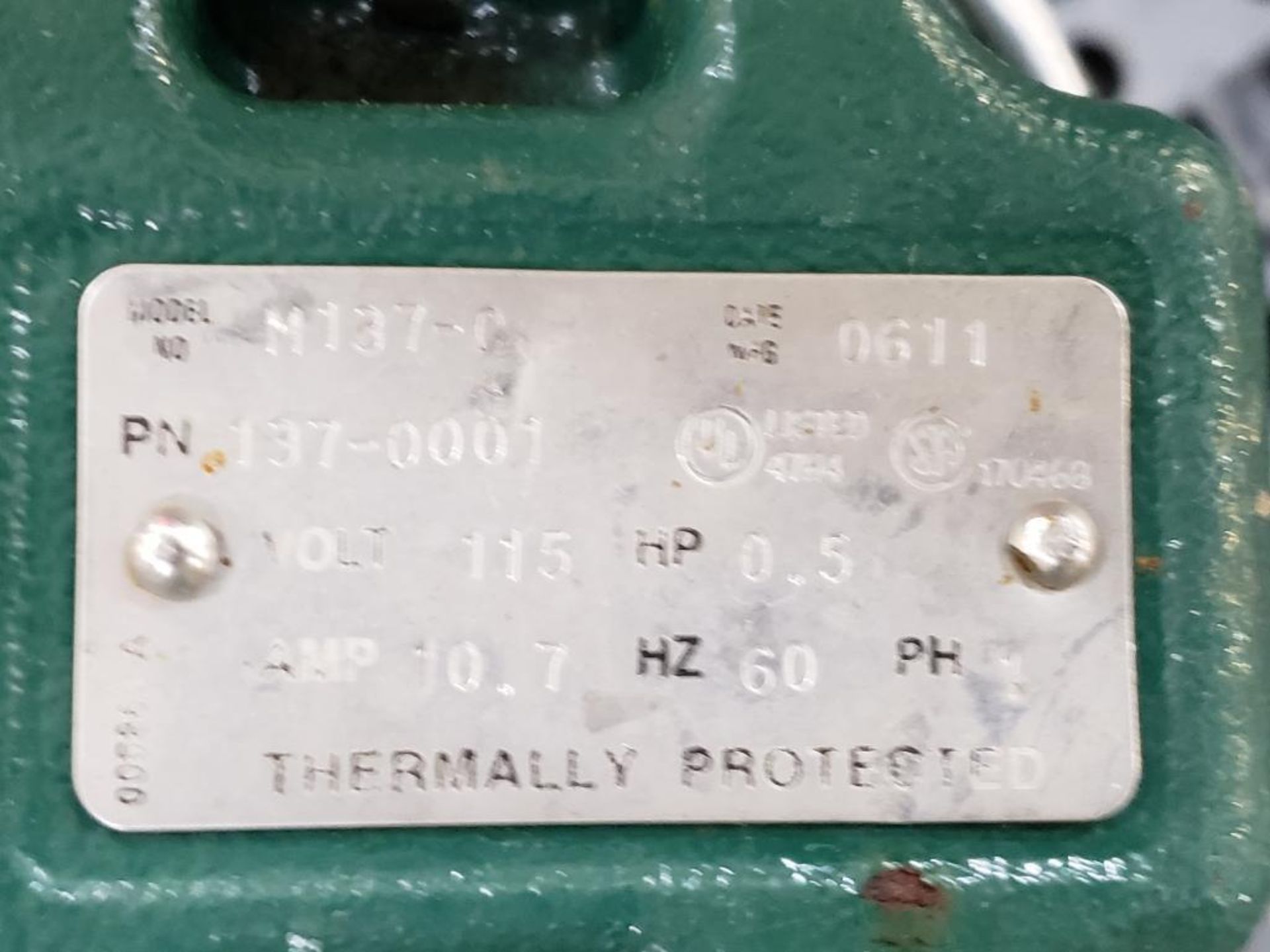 Zoeller M-137 pump. 115v, .5hp single phase. - Image 2 of 2