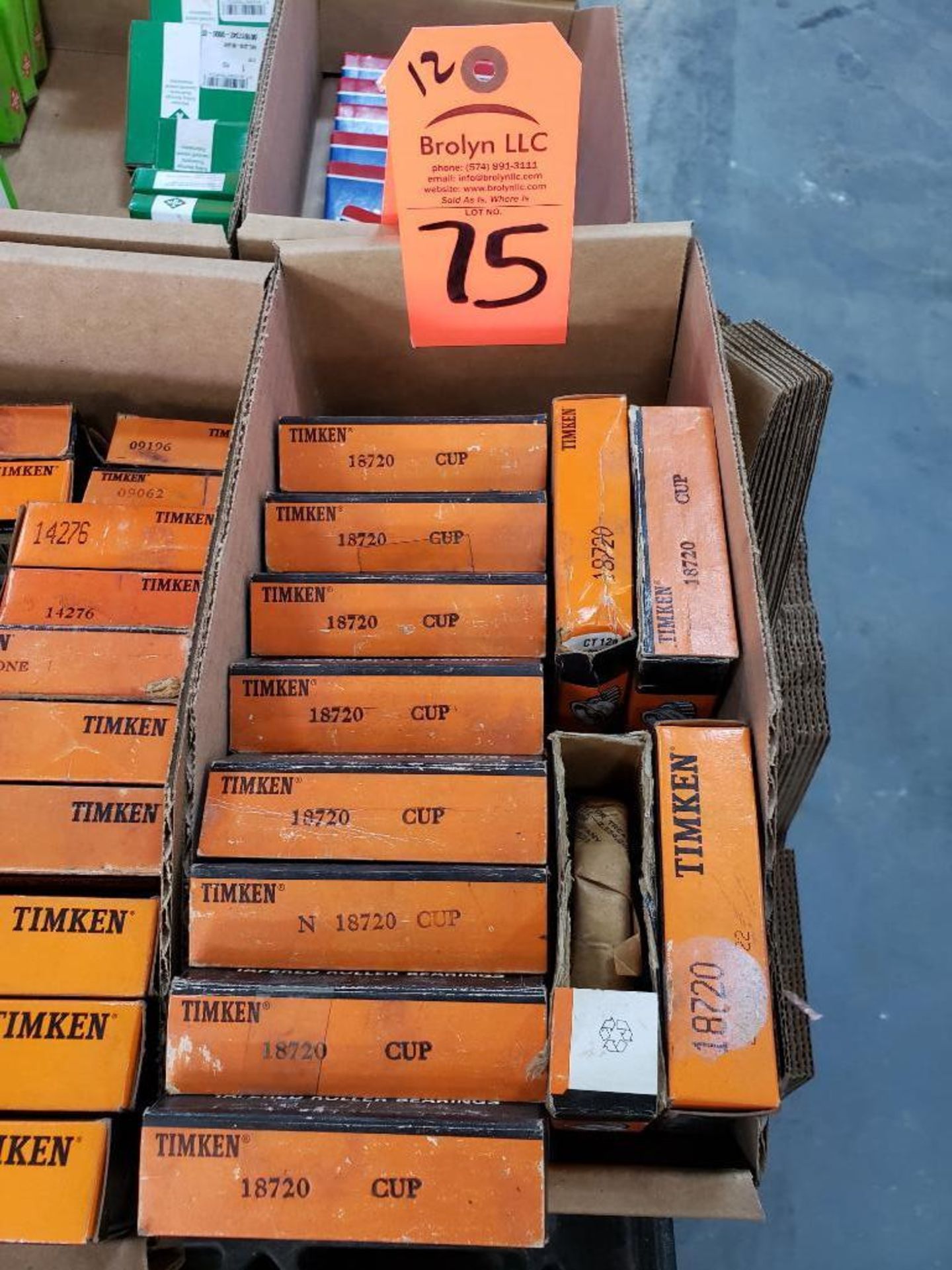 Qty 12 - Timken bearings assorted part numbers. New in boxes.
