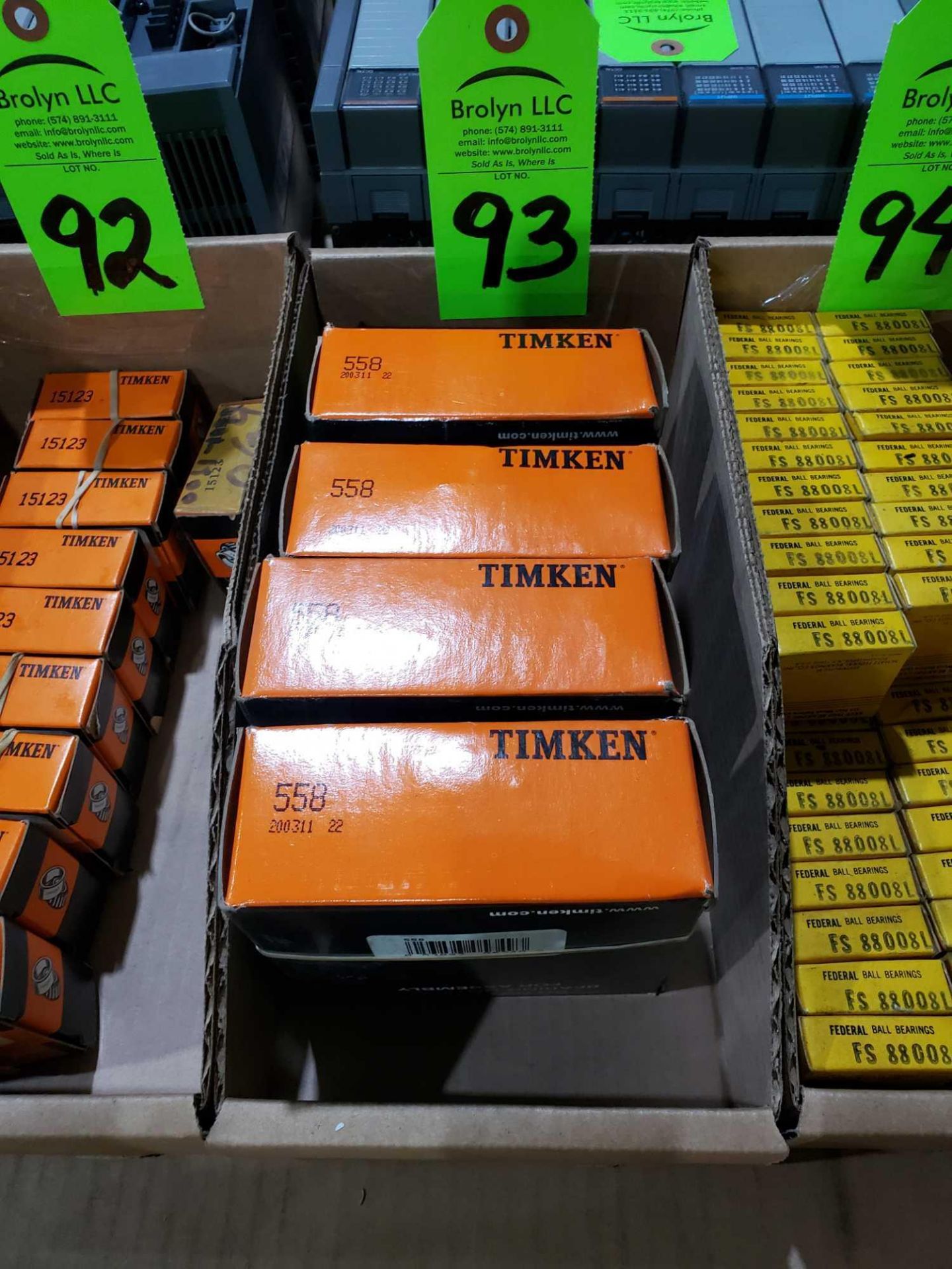 Qty 4 - Timken bearings, assorted part numbers. New in boxes as pictured.