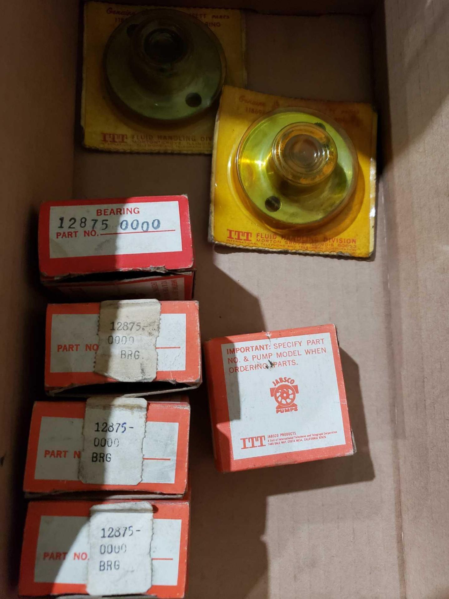 Qty 7- ITT pump parts, assorted part numbers. New in boxes as pictured. - Image 2 of 2