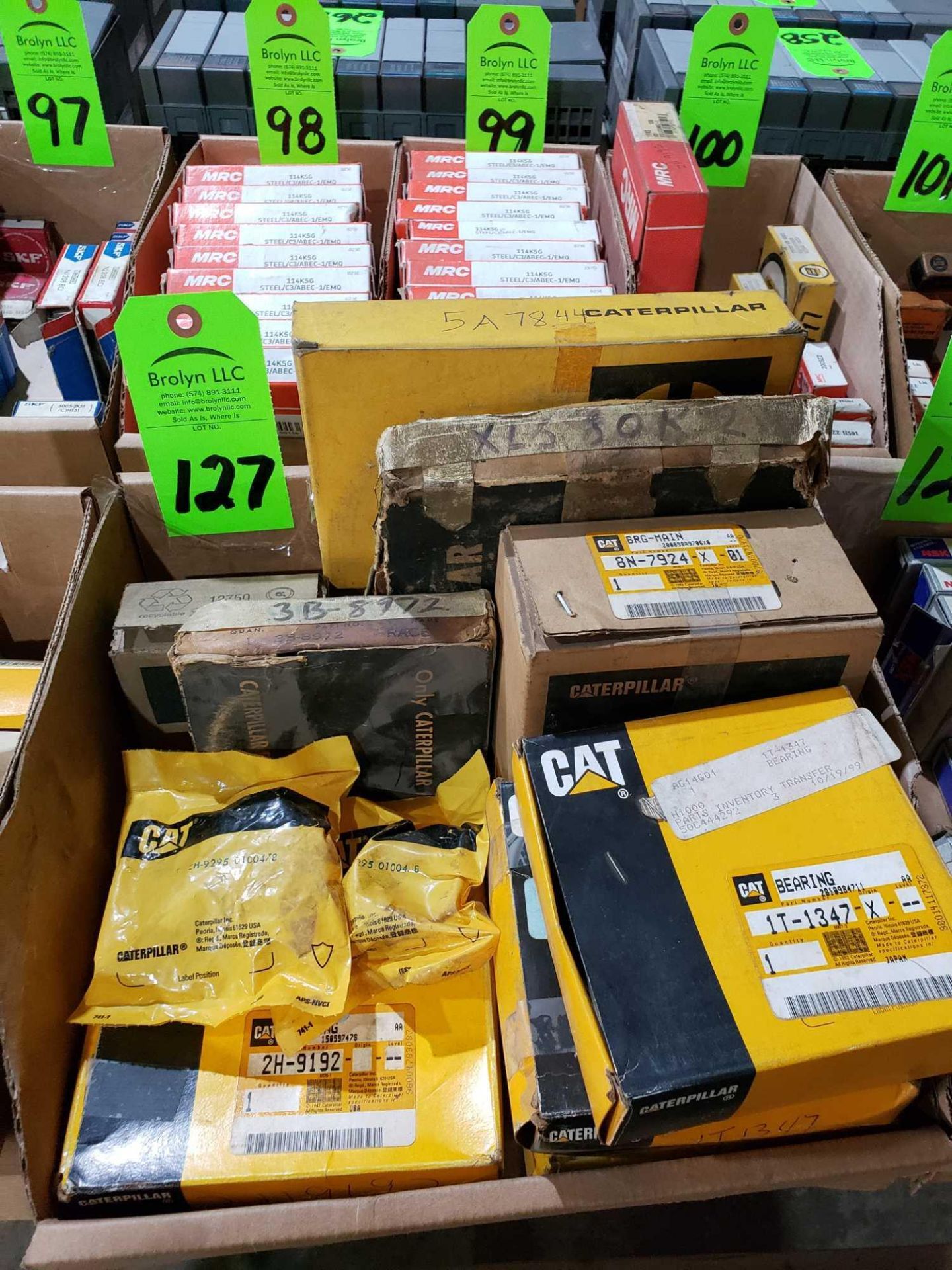Qty 11- Caterpillar bearings, assorted part numbers. New in boxes as pictured.