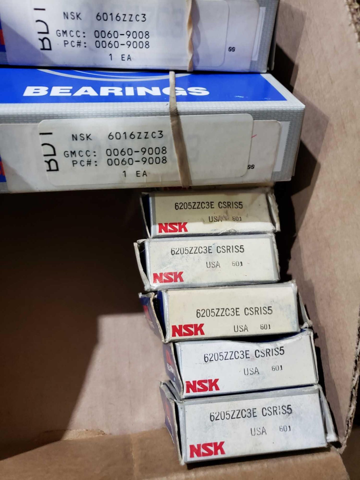 Qty 7- NSK bearings, assorted part numbers. New in boxes as pictured. - Image 2 of 2