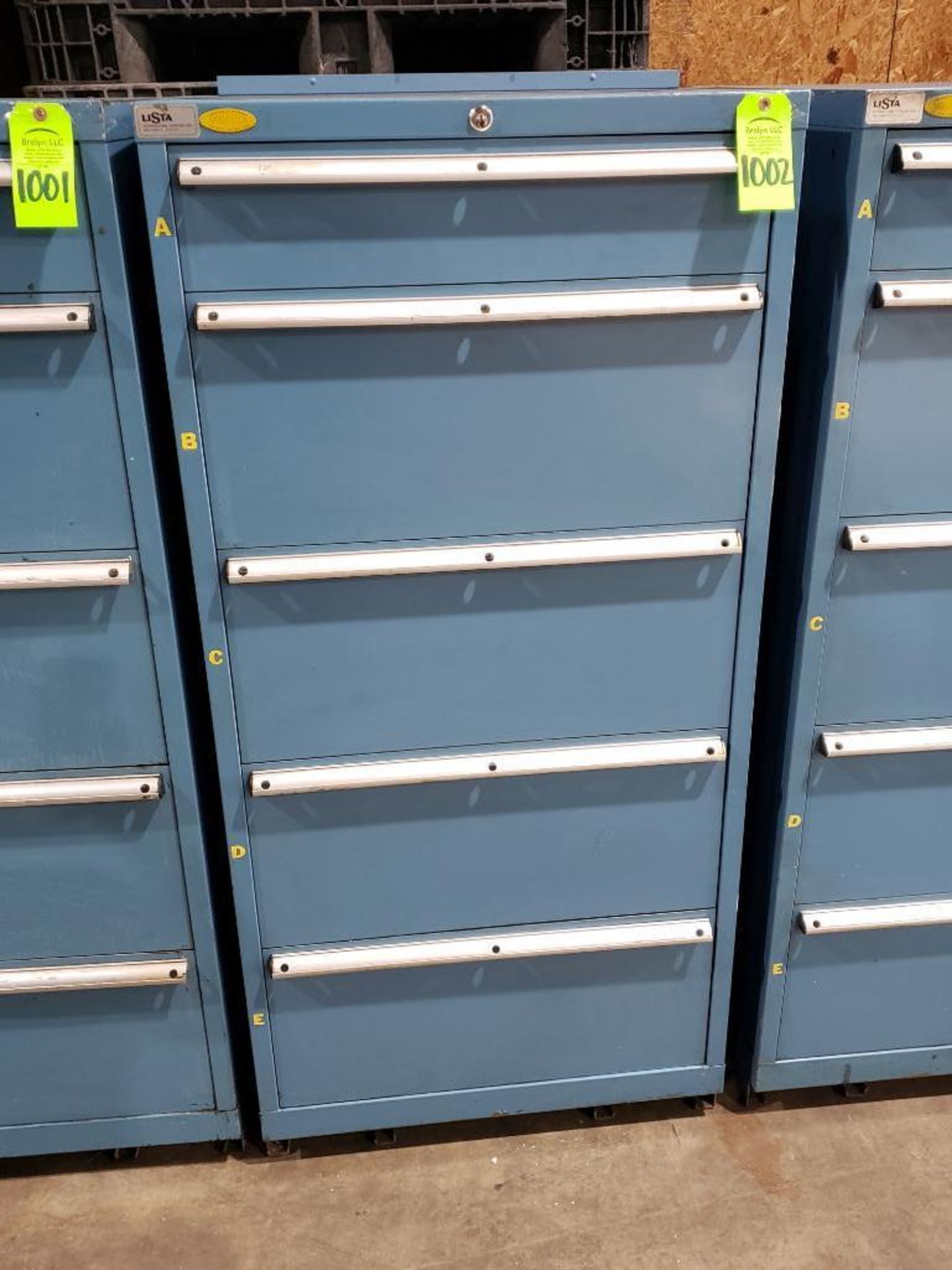 5 drawer Lista tool cabinet. 60"x28"x28".