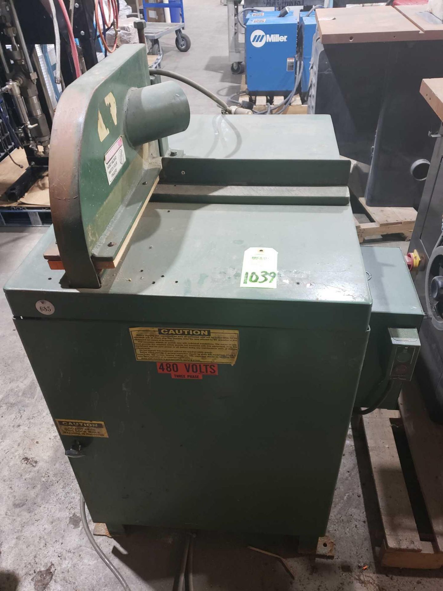 Upcut saw. 480v, 3 phase.