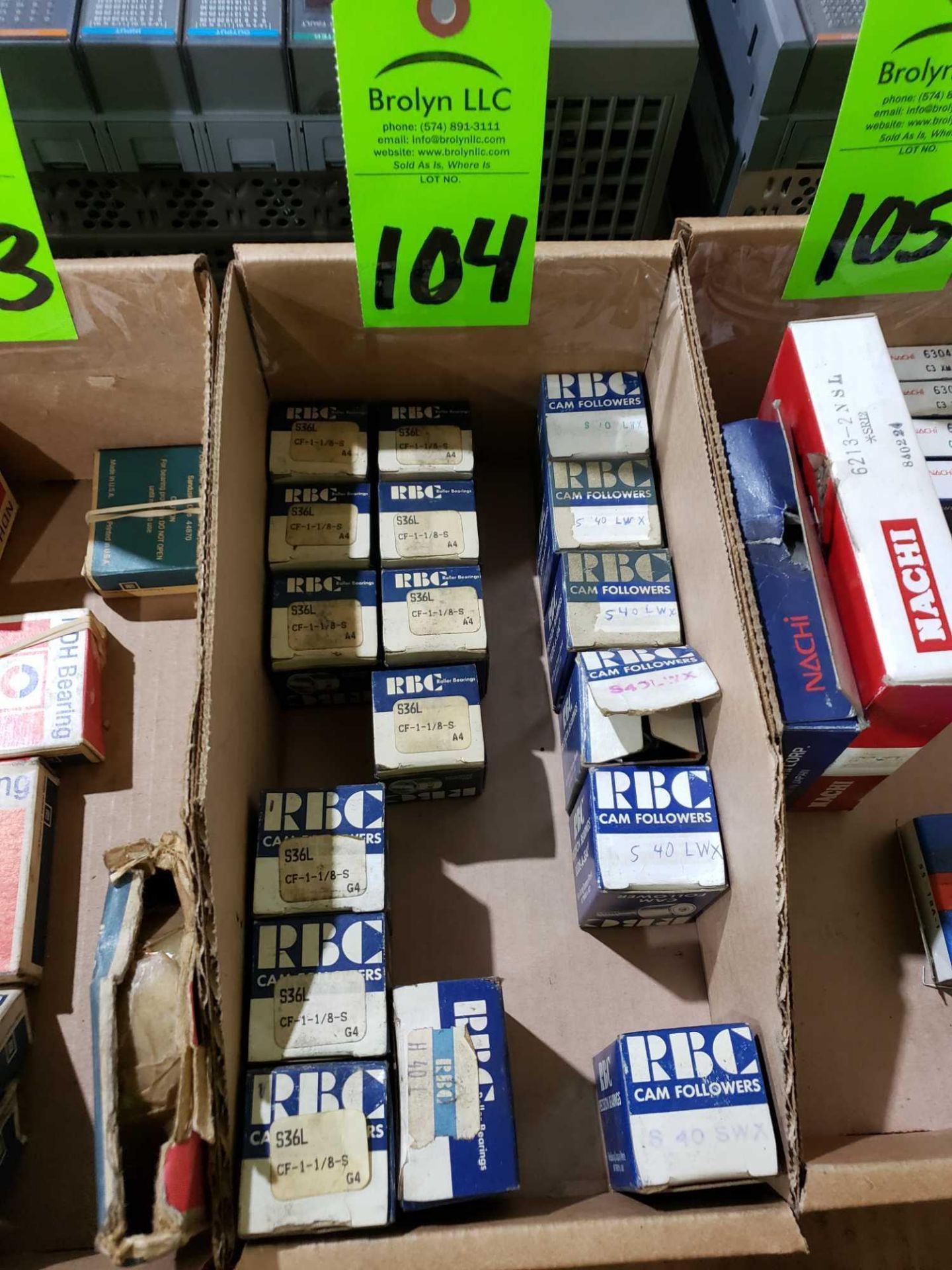Qty 15 - RBC bearings, assorted part numbers. New in boxes as pictured.