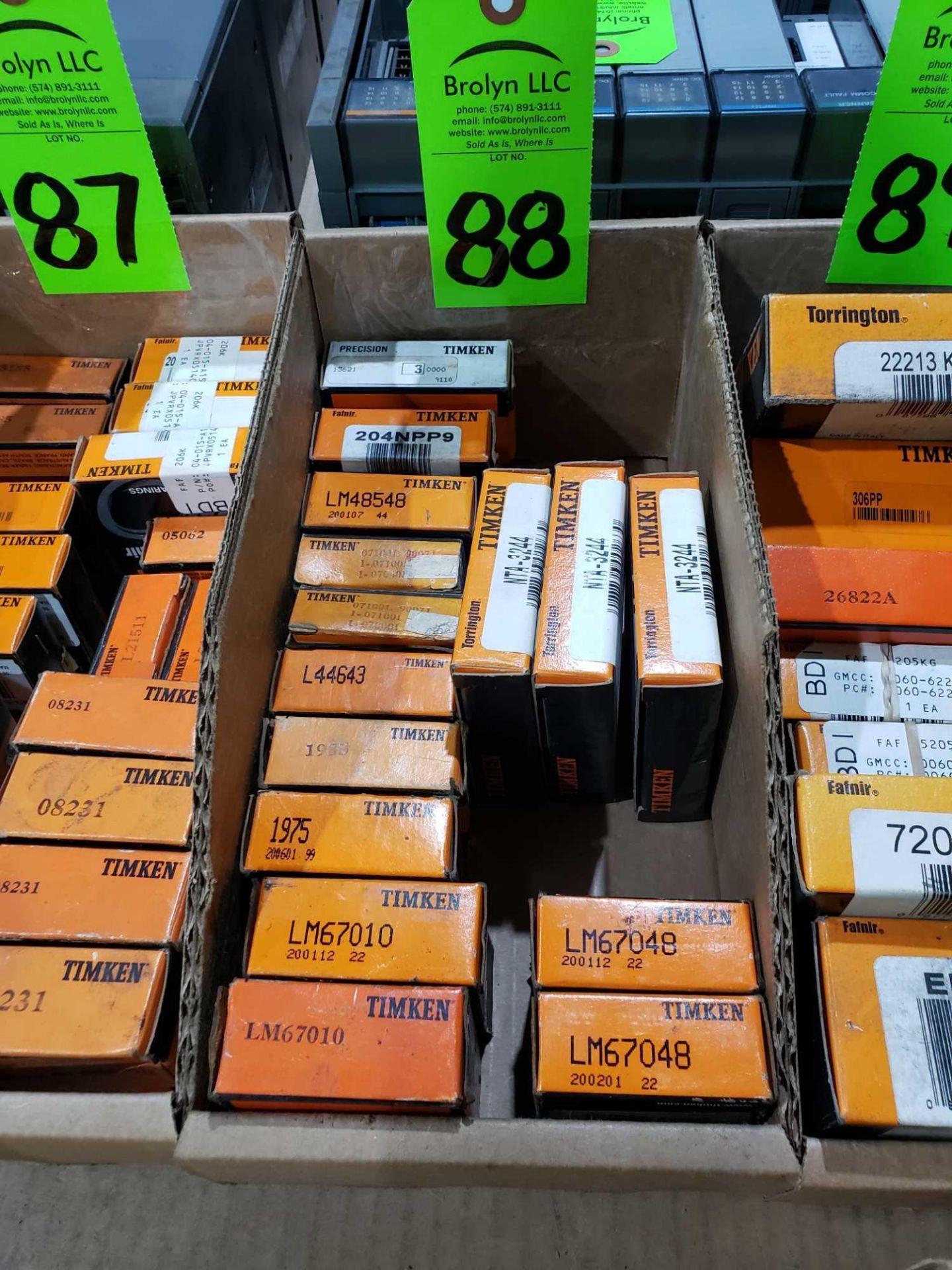 Qty 15 - Timken bearings, assorted part numbers. New in boxes as pictured.