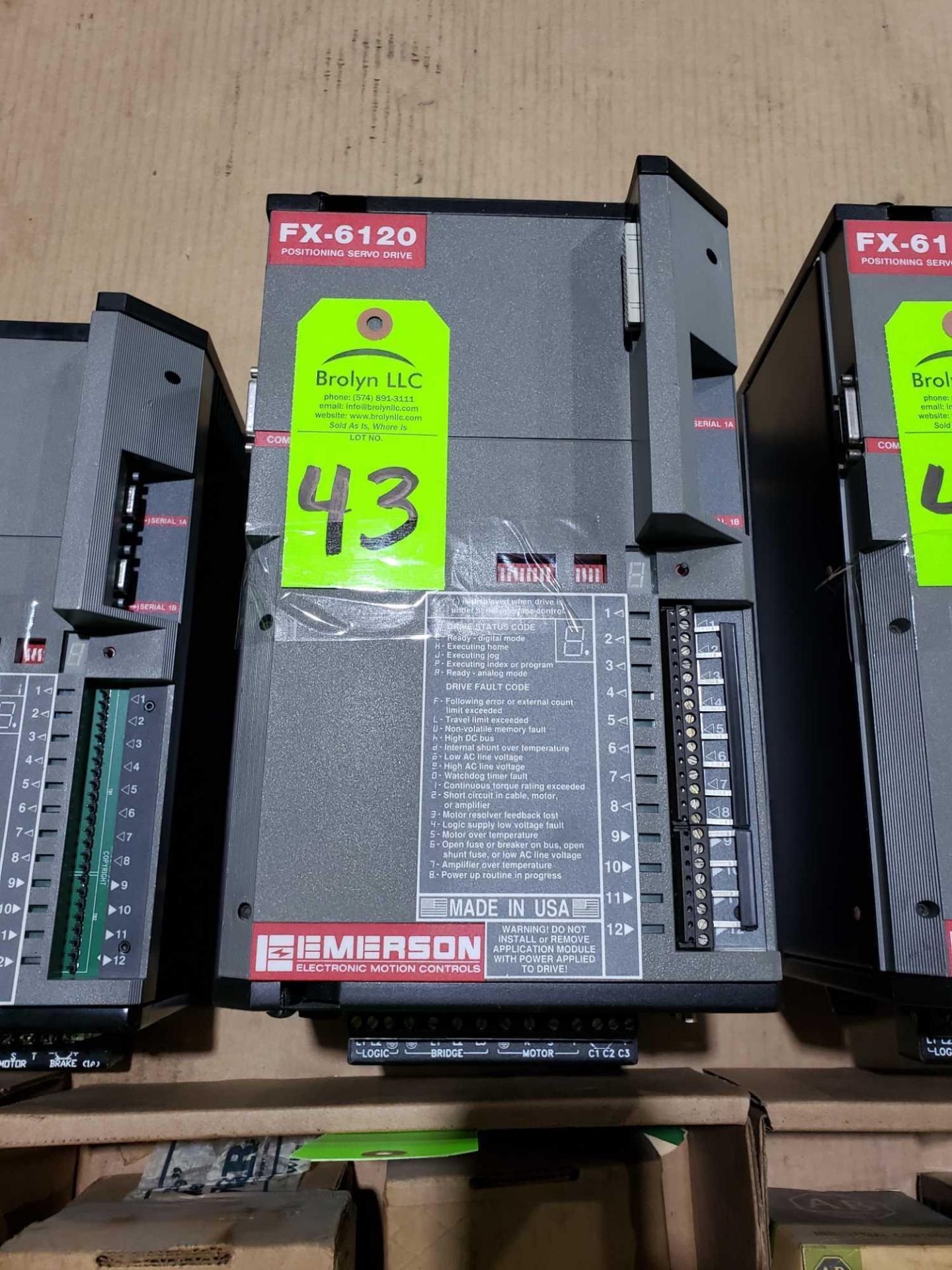 Emerson FX-6120 servo positioning drive.