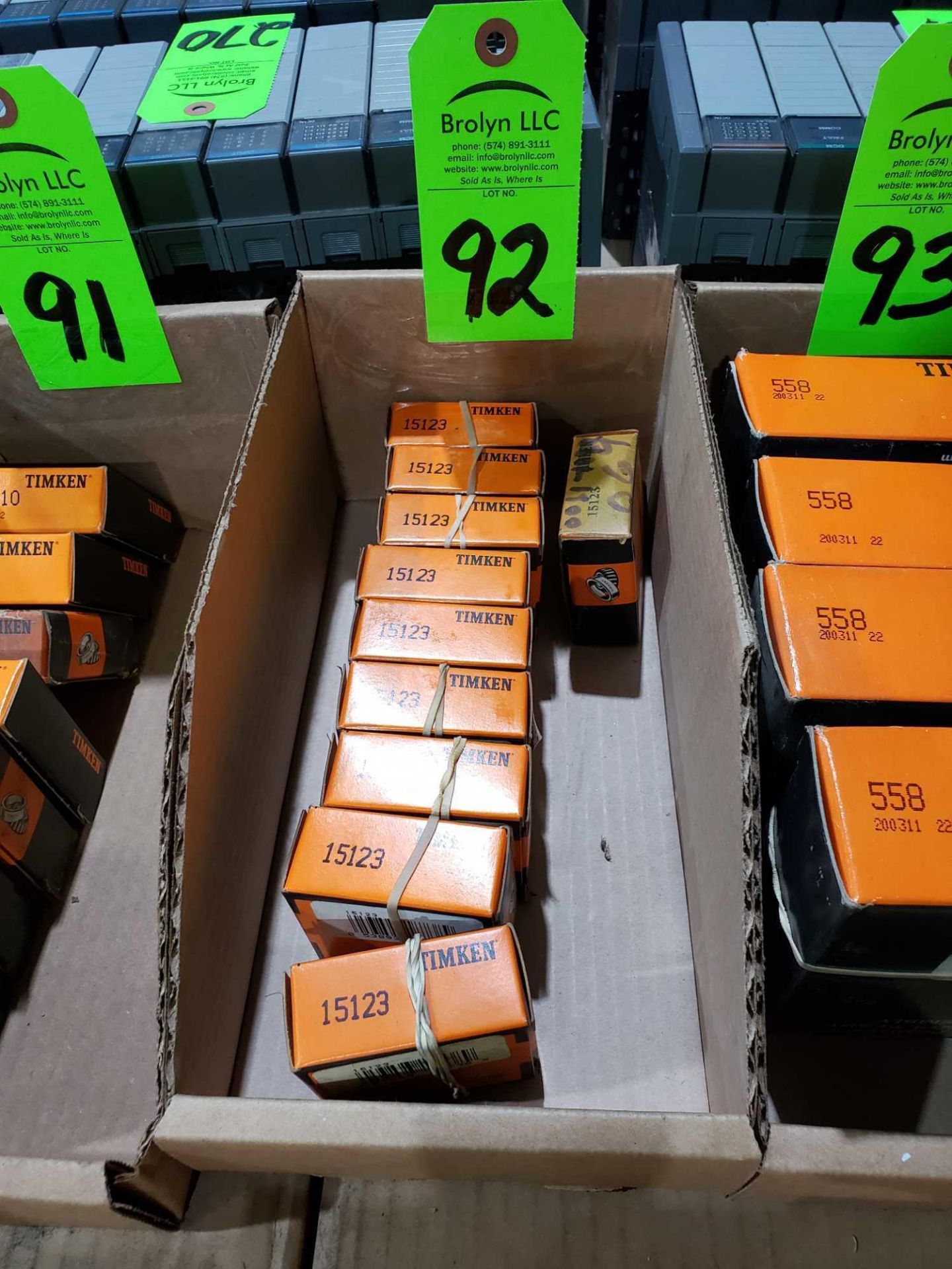 Qty 10 - Timken bearings, assorted part numbers. New in boxes as pictured.