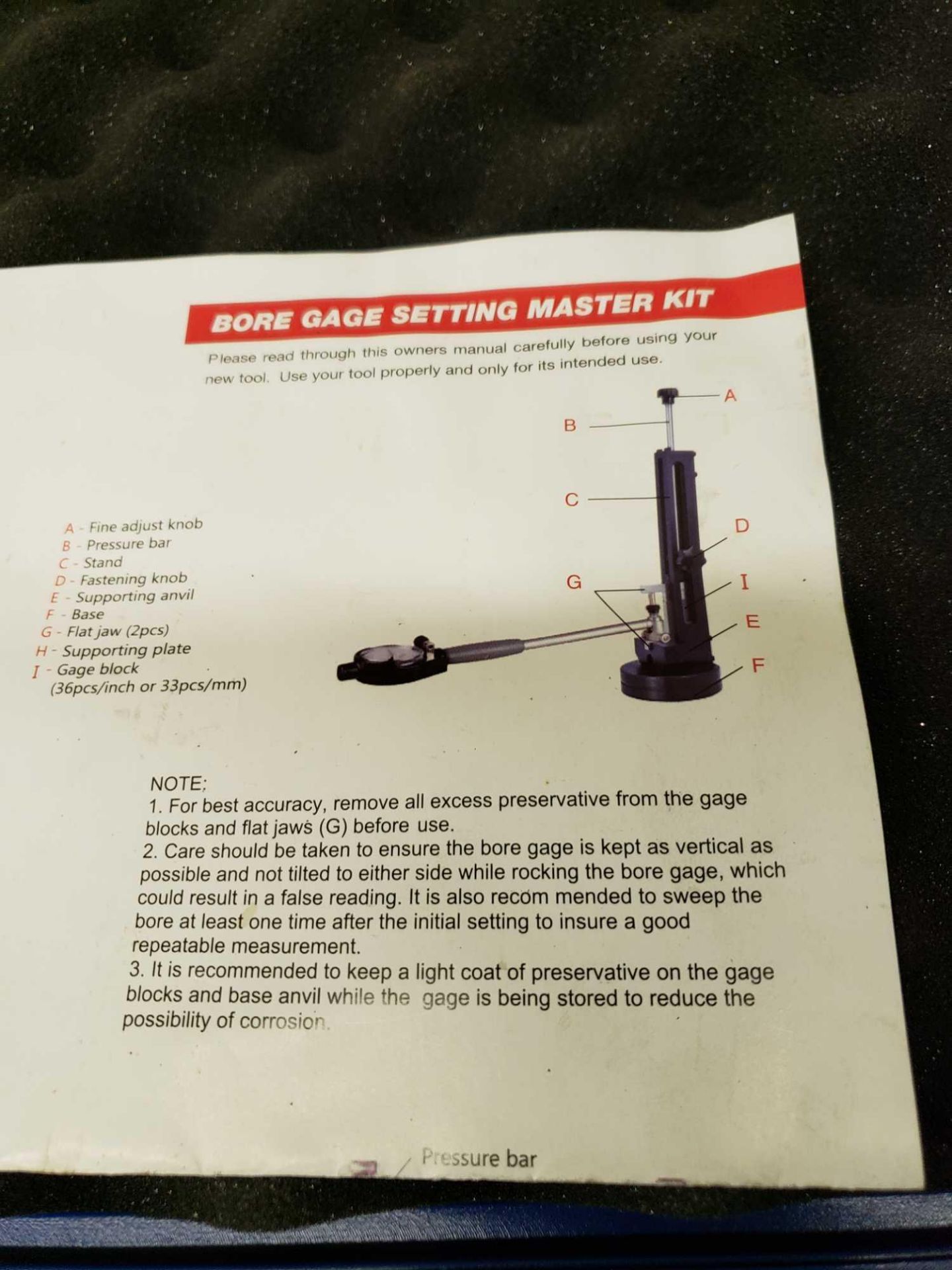 Fowler bore gauge setting master kit. - Image 2 of 4