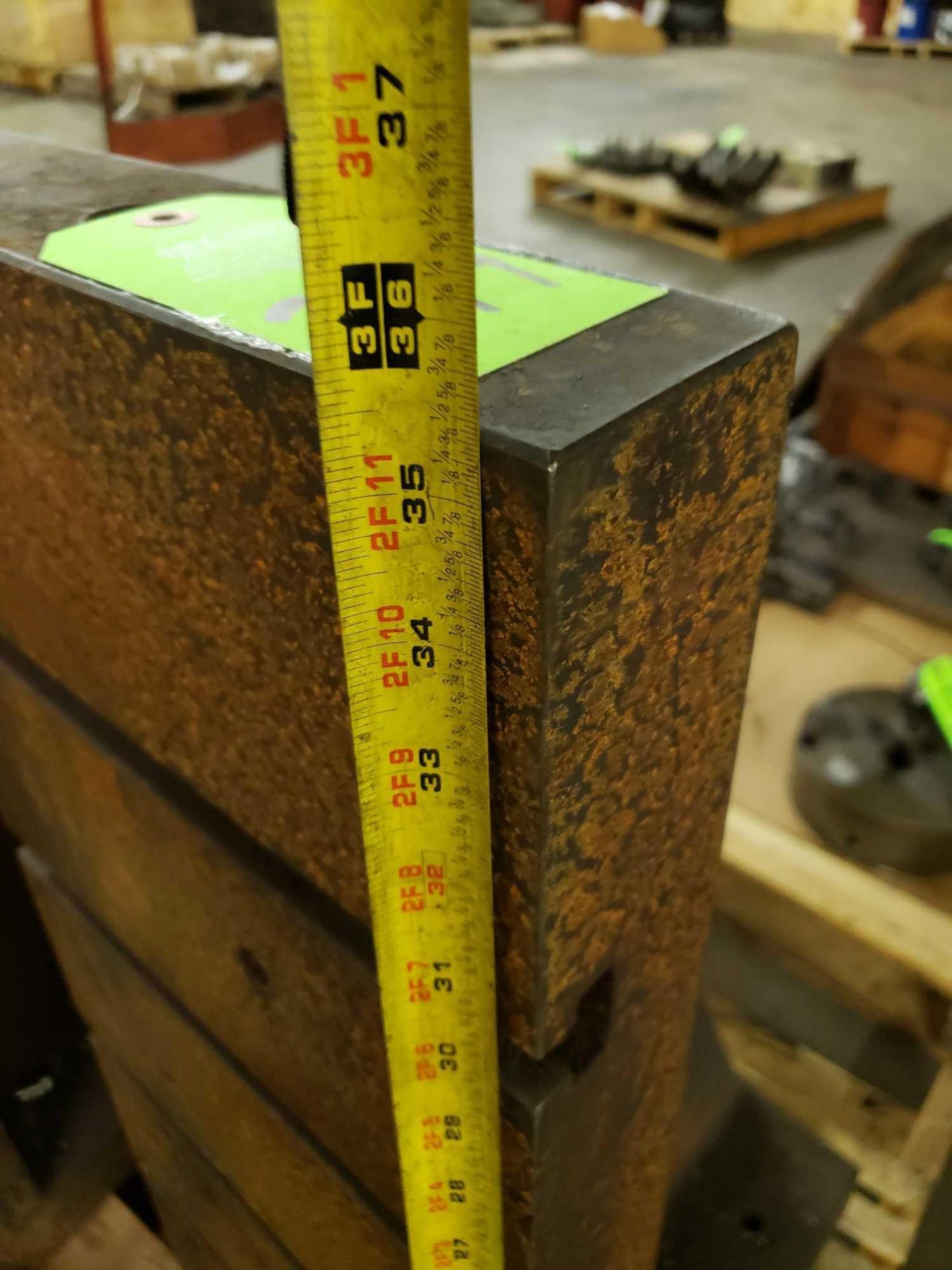 Qty 2 - T-slotted angle plates. Approx 36" tall by 12" wide. - Image 2 of 3