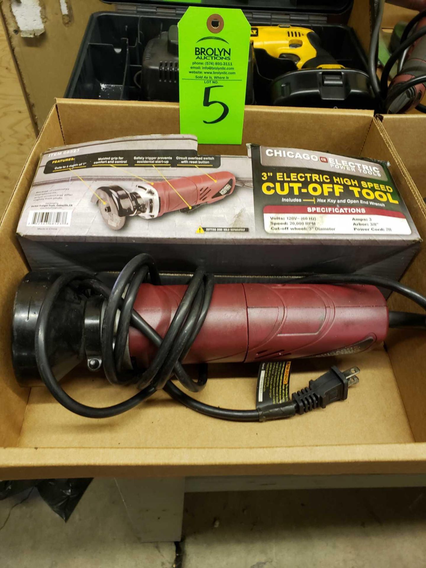 3" electric cut off tool.