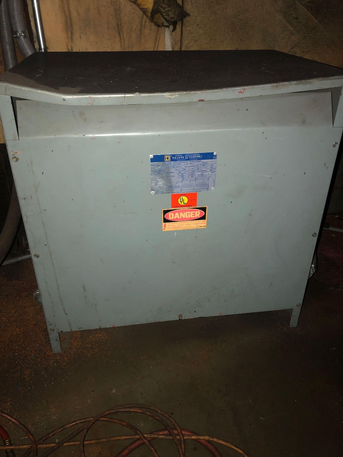 75kVa Square D transformer. Catalog 75T6H. 480v.