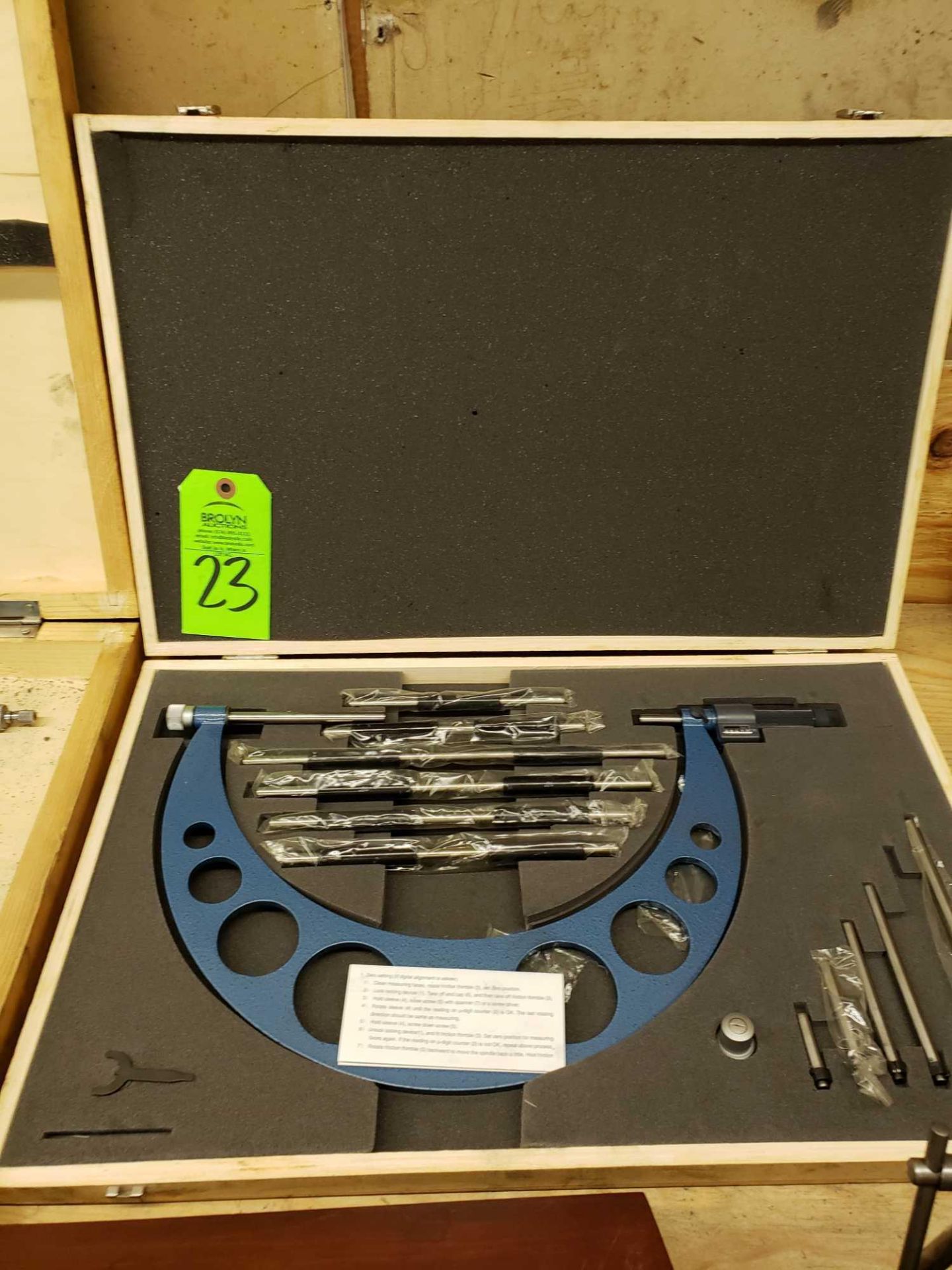 6" to 12" Fowler micrometer as pictured with standards.