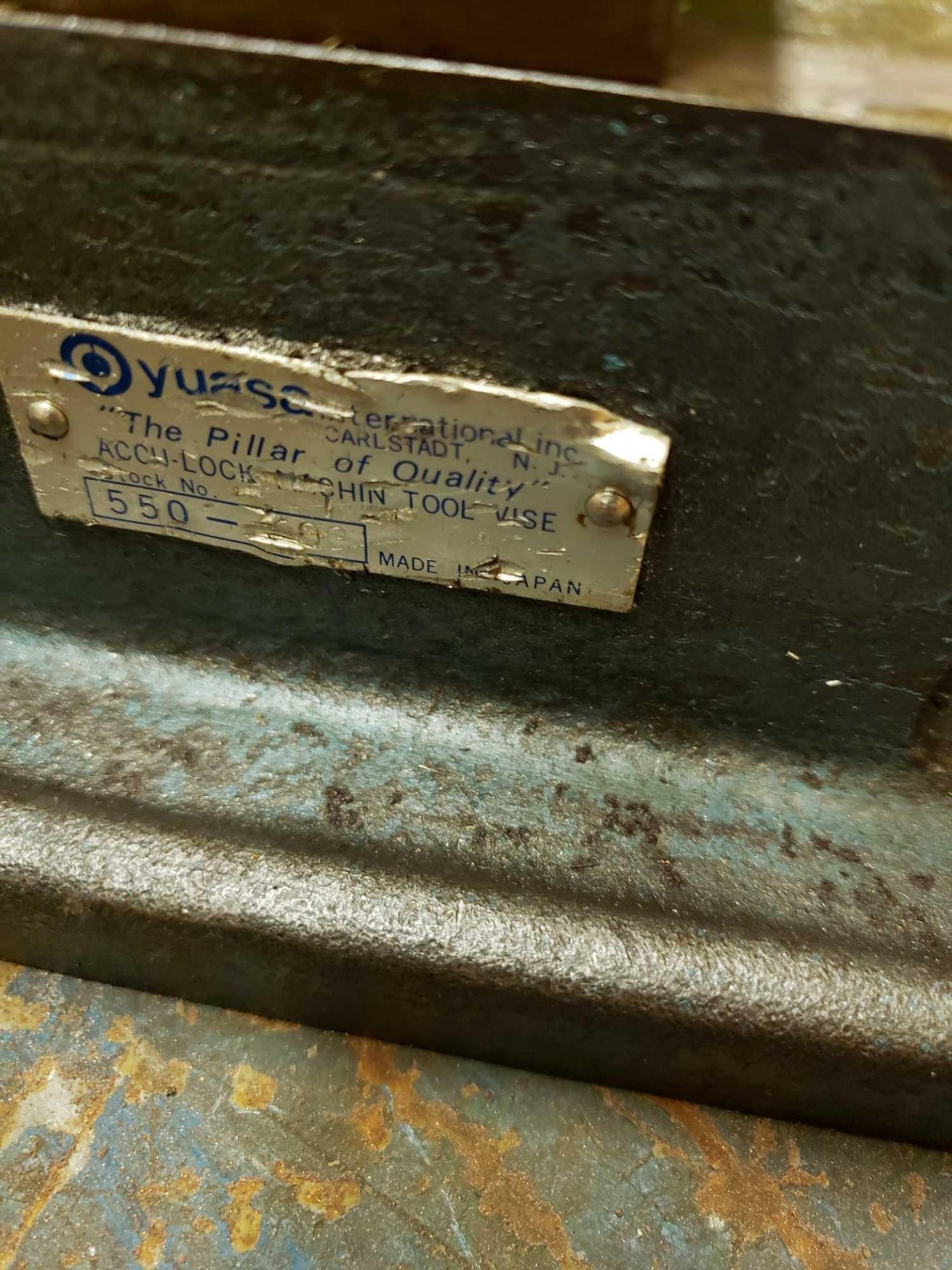 Yuasa 6" machine vise with handle and hold down T-bolts. - Image 2 of 2