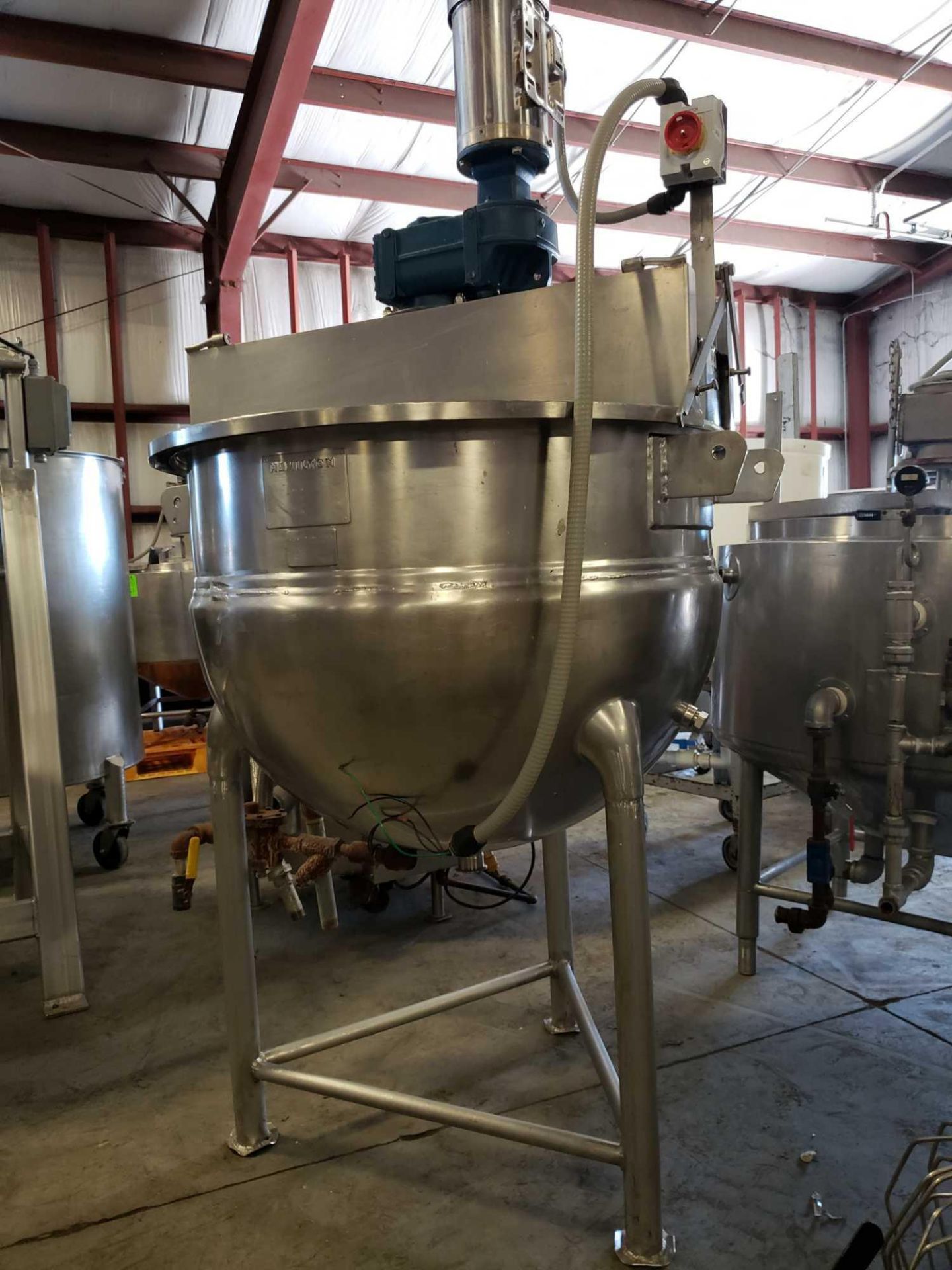 Hamilton stainless 100 gallon mixing kettle. - Image 2 of 12