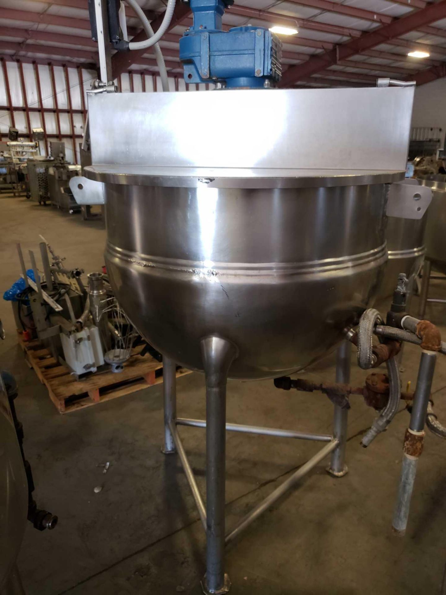 Hamilton stainless 100 gallon mixing kettle. - Image 4 of 12