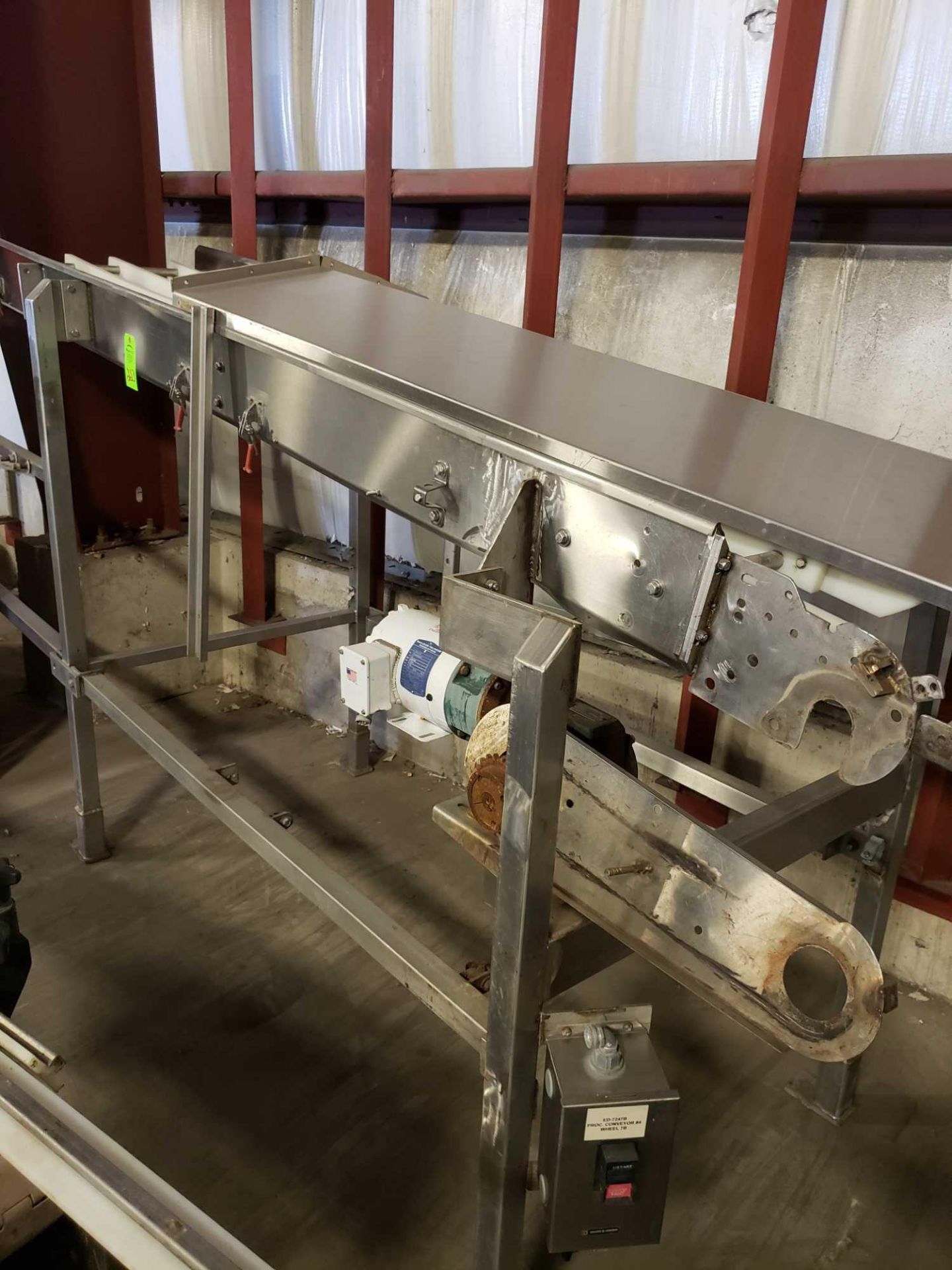 Stainless steel conveyor approx 10' long x 30" wide. - Image 2 of 6