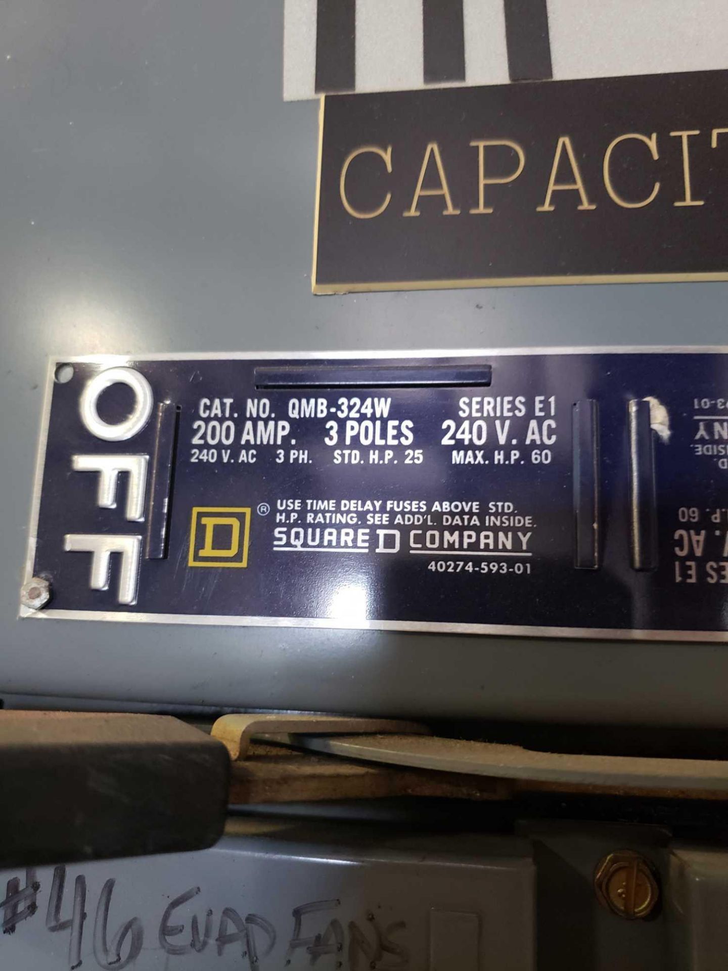 Square D panel board switchgear 240v 3 phase. - Image 2 of 12