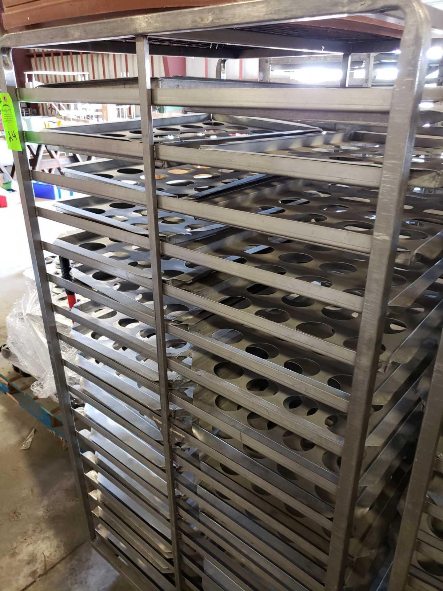 Qty 2 - Double sided aluminum tray carts and trays. - Image 3 of 3