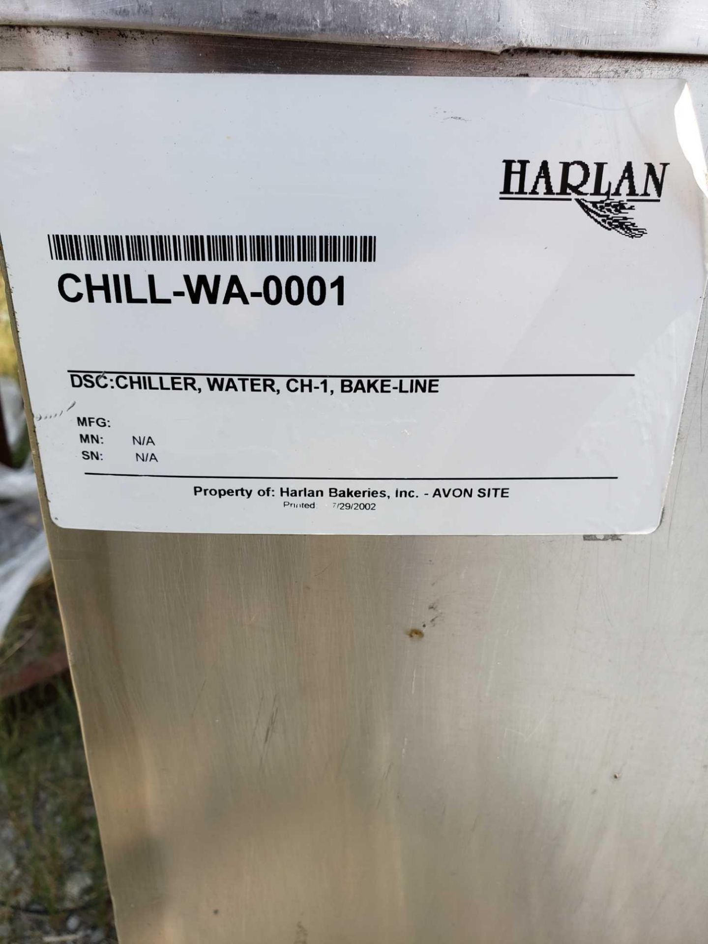 Bakery line water chiller. - Image 2 of 5