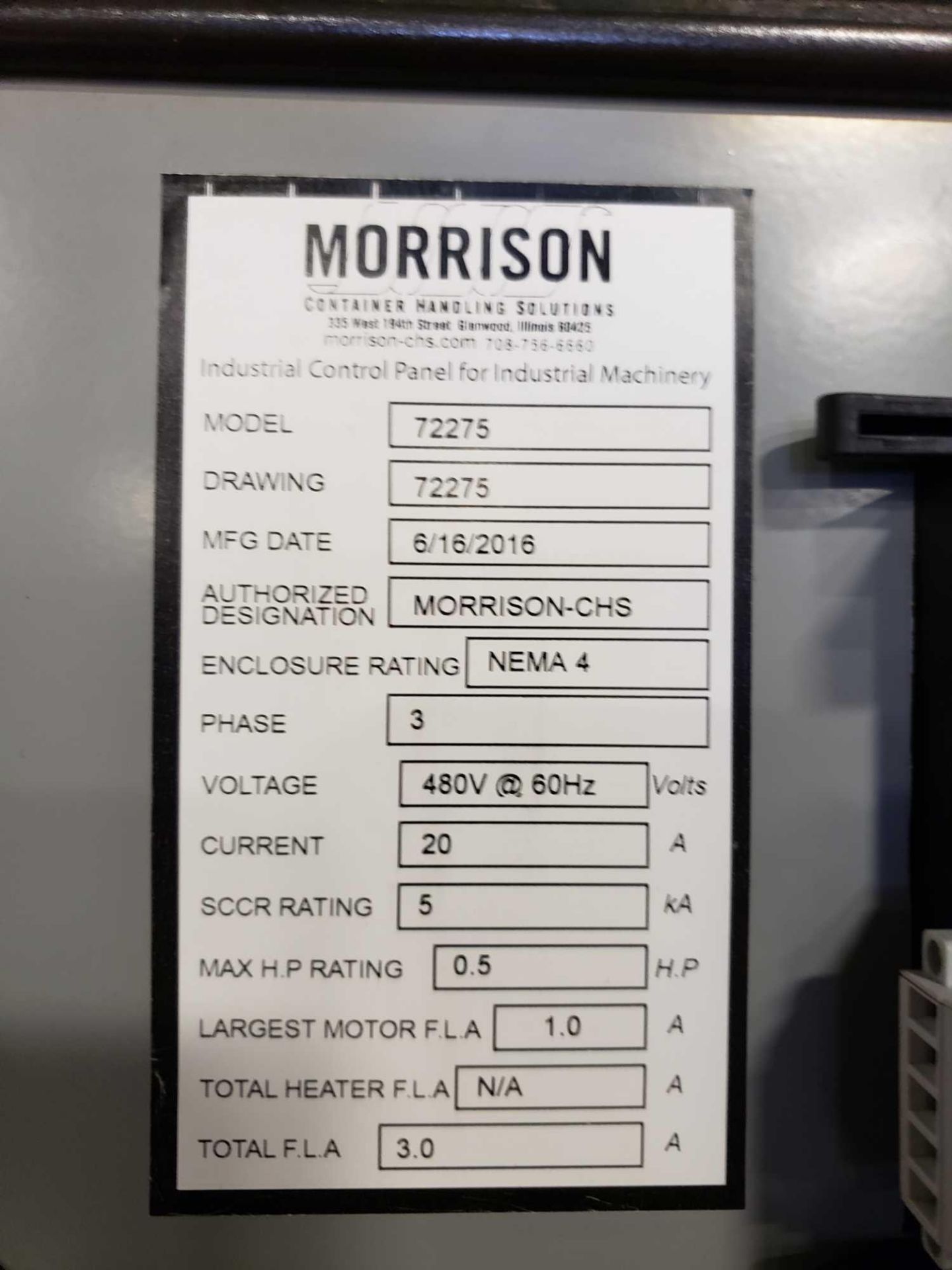 Morrison Model 72275. - Image 4 of 11